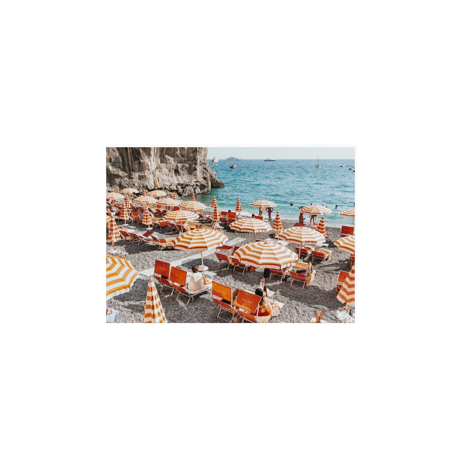 Mango Sorbet Positano Italian Mediterranean decor wall art A4, 29.7 x 21 cm unframed fine art print