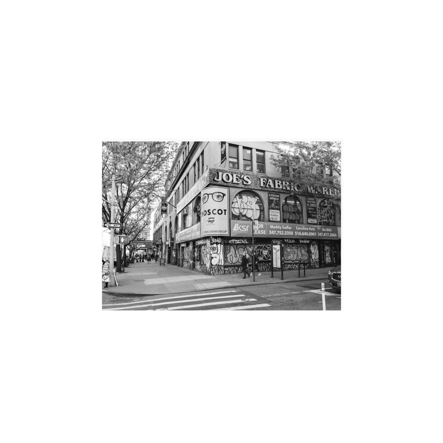 Wall Poetry New York NYC Black & White wall art A4, 29.7 x 21 cm unframed fine art print