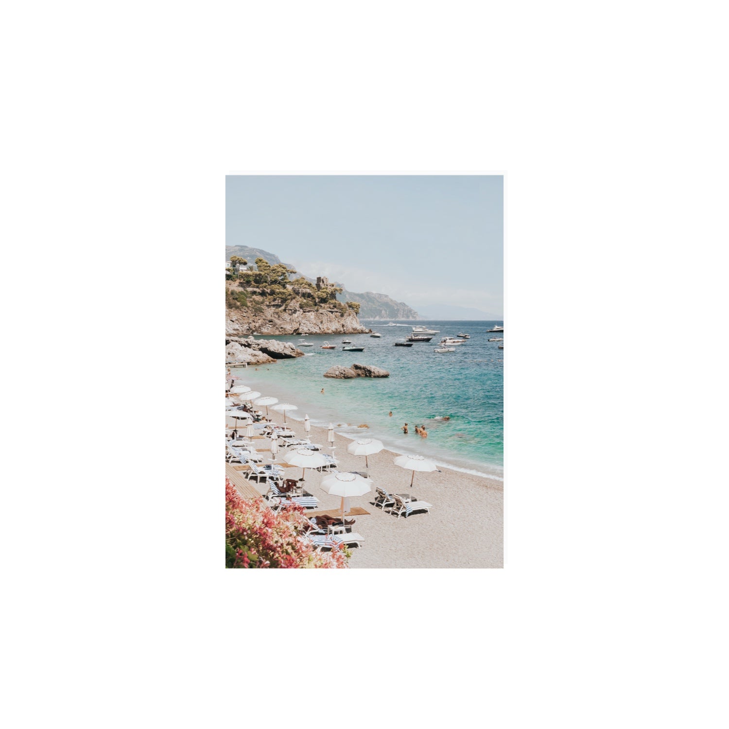 Seaview Refuge Amalfi coastal wall art A4 29.7 x 21 cm unframed fine art print