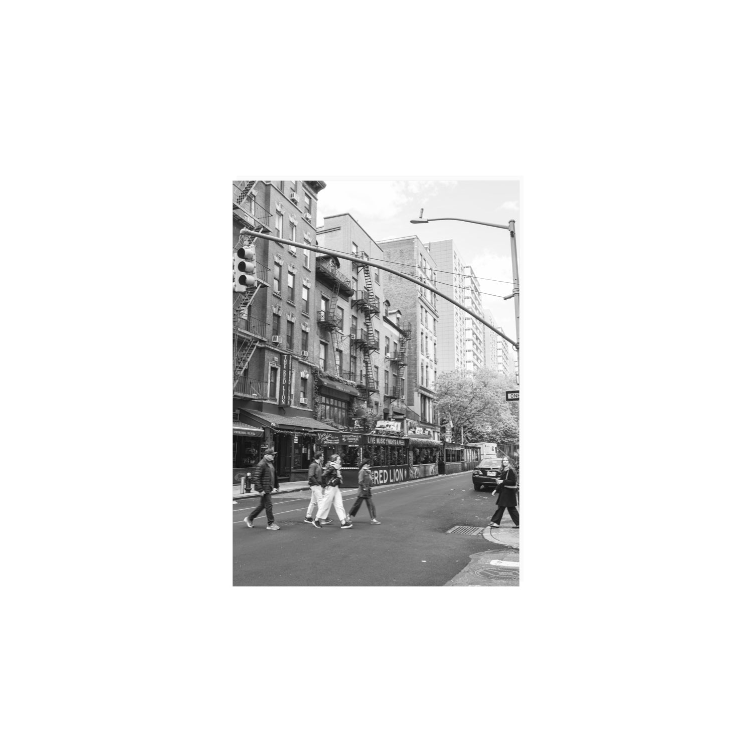 Spectral Streets New York NYC Black & White wall art A4, 29.7 x 21 cm unframed fine art print