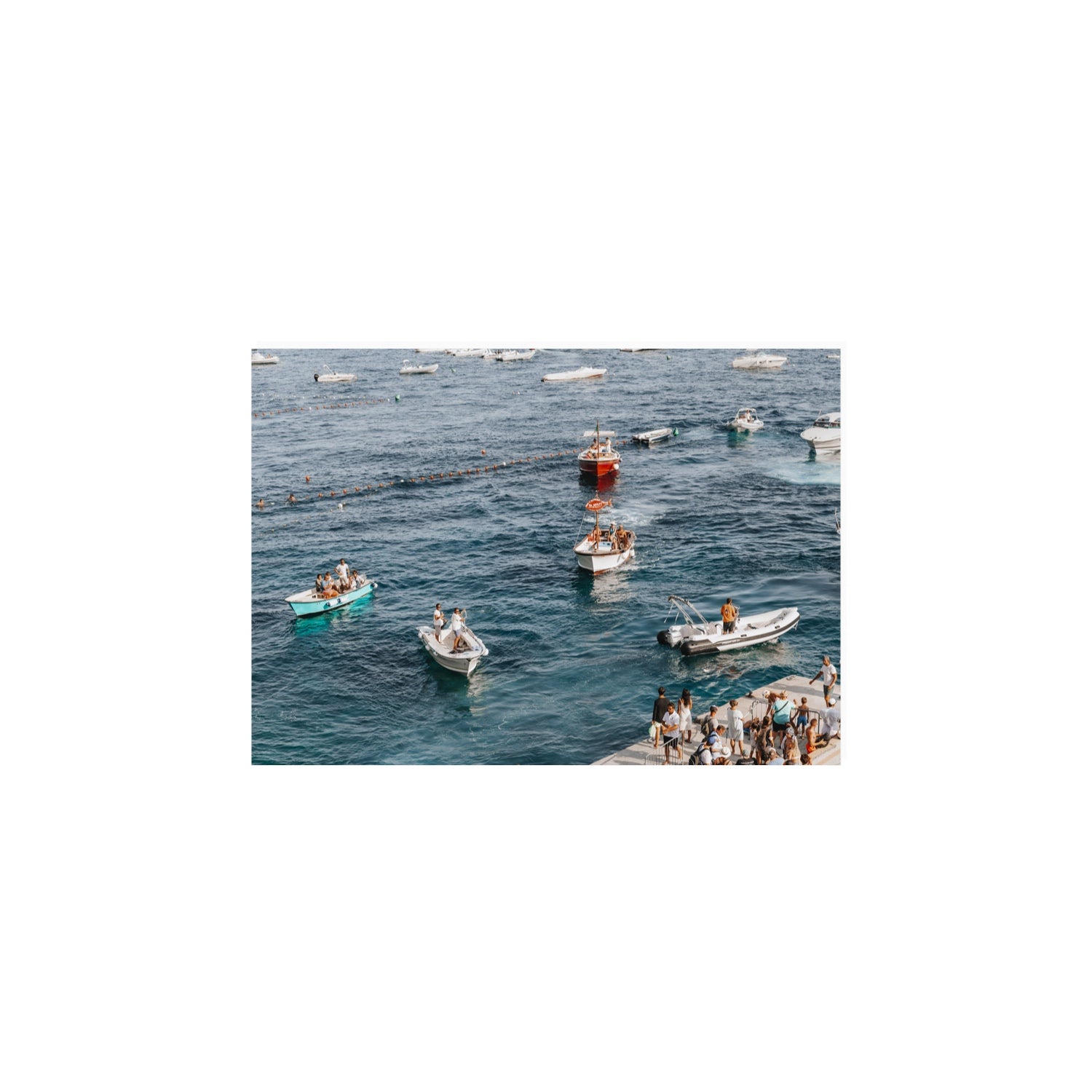 Nautical Parade Positano wall art A4, 29.7 x 21 cm unframed fine art print