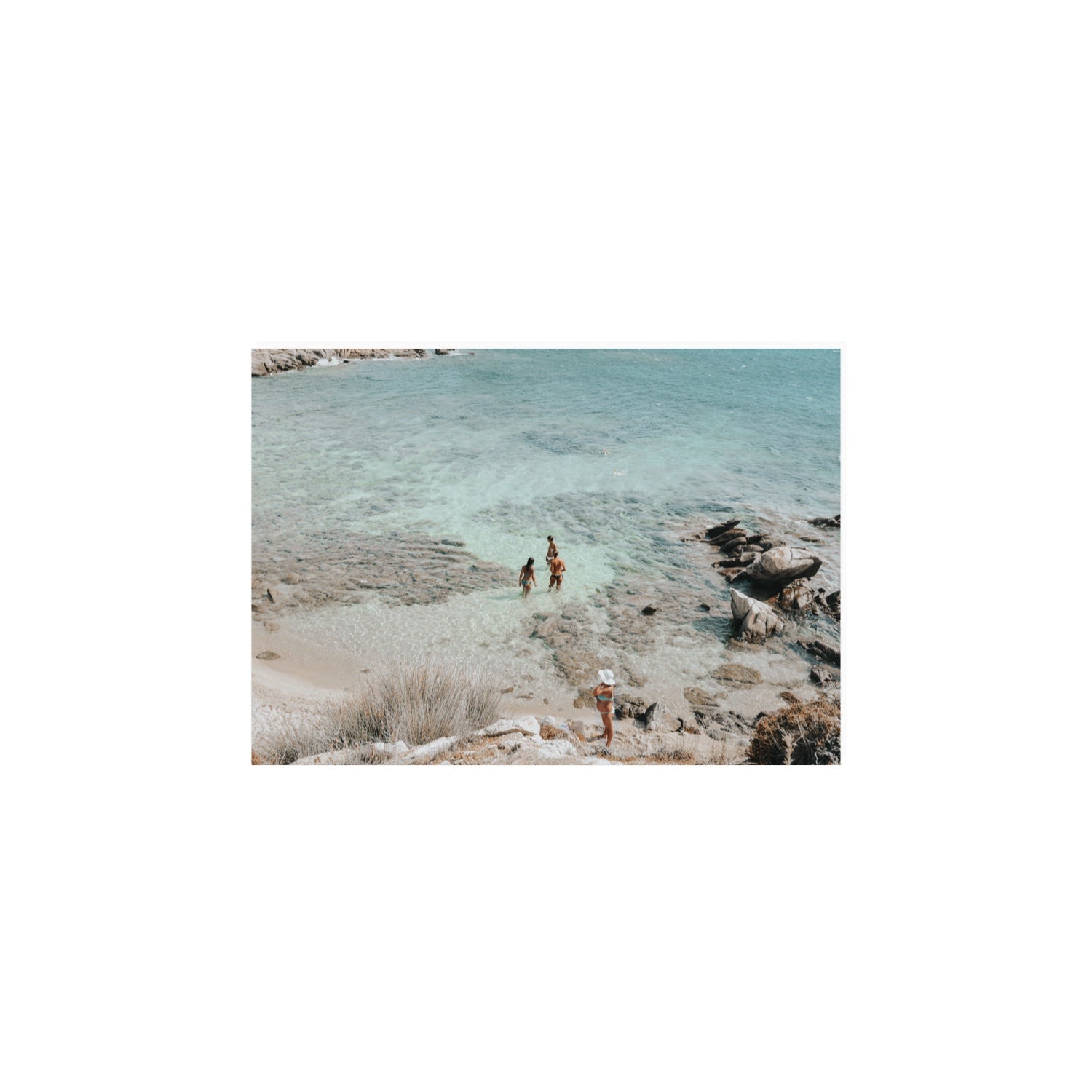 Easy On The Eyes Mykonos Greek island wall art A4, 29.7 x 21 cm unframed fine art print