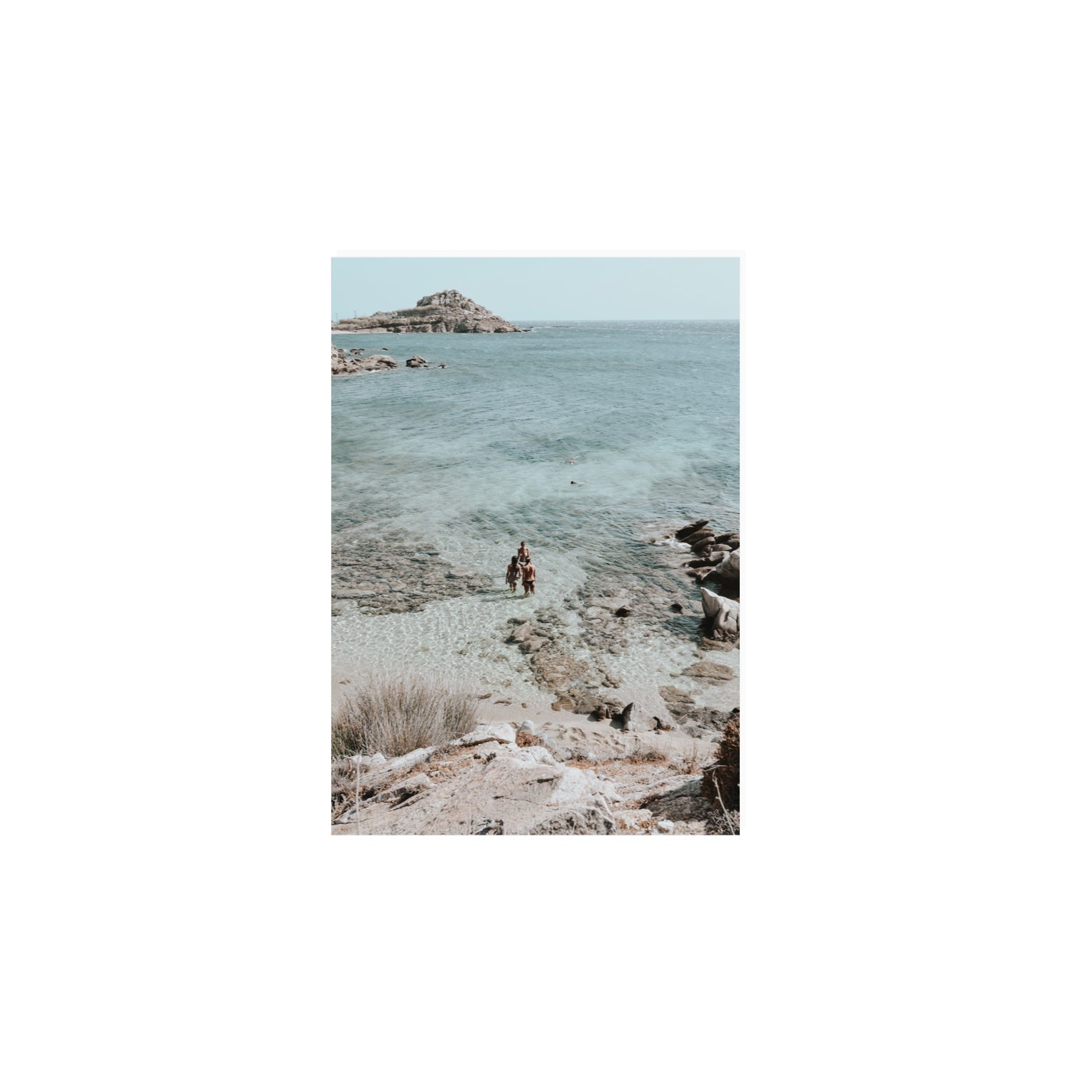 Island Life Mykonos coastal Greek island wall art A4, 29.7 x 21 cm unframed fine art print