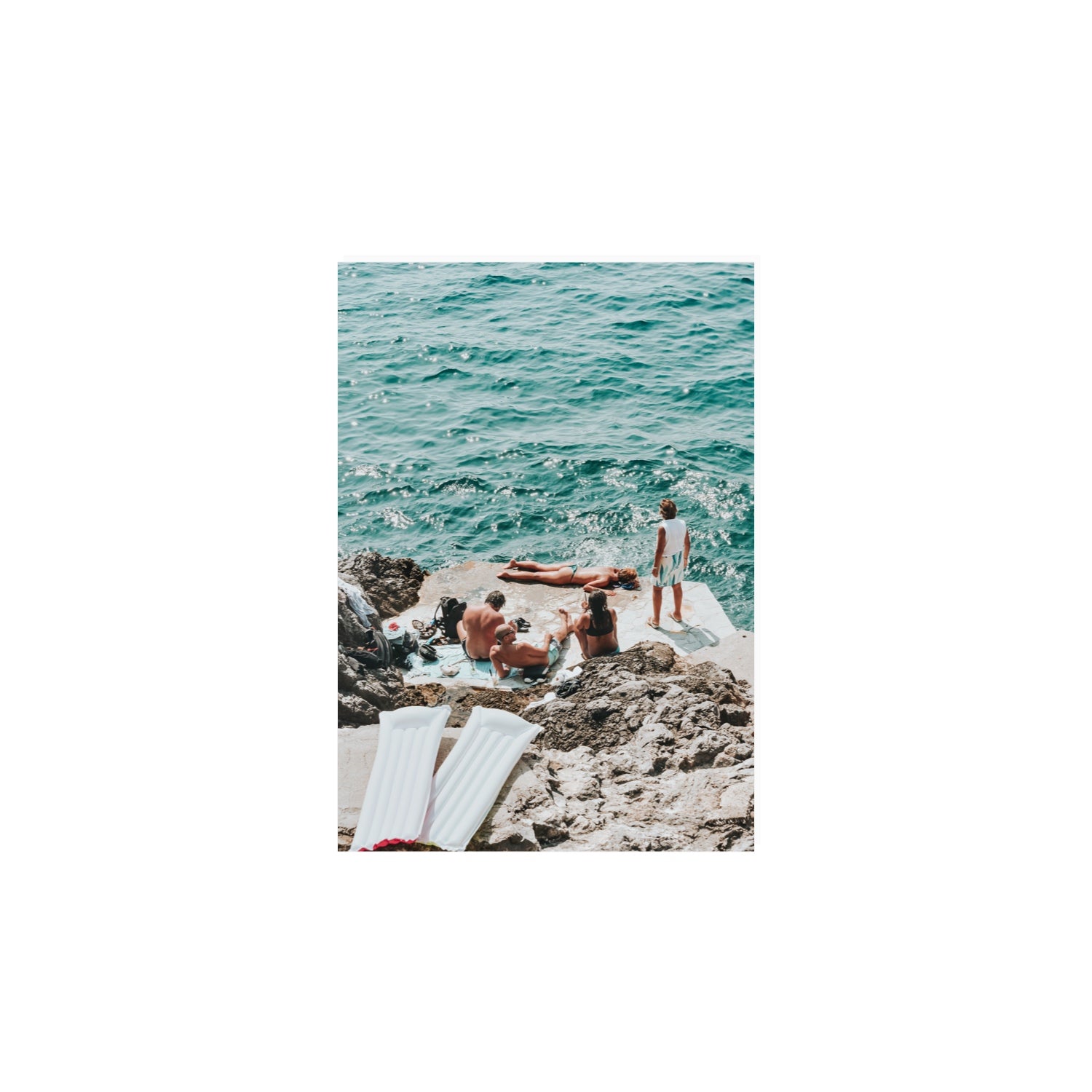 Gli Amici Praiano Amalfi Coast coastal wall art A4, 29.7 x 21 cm unframed fine art print