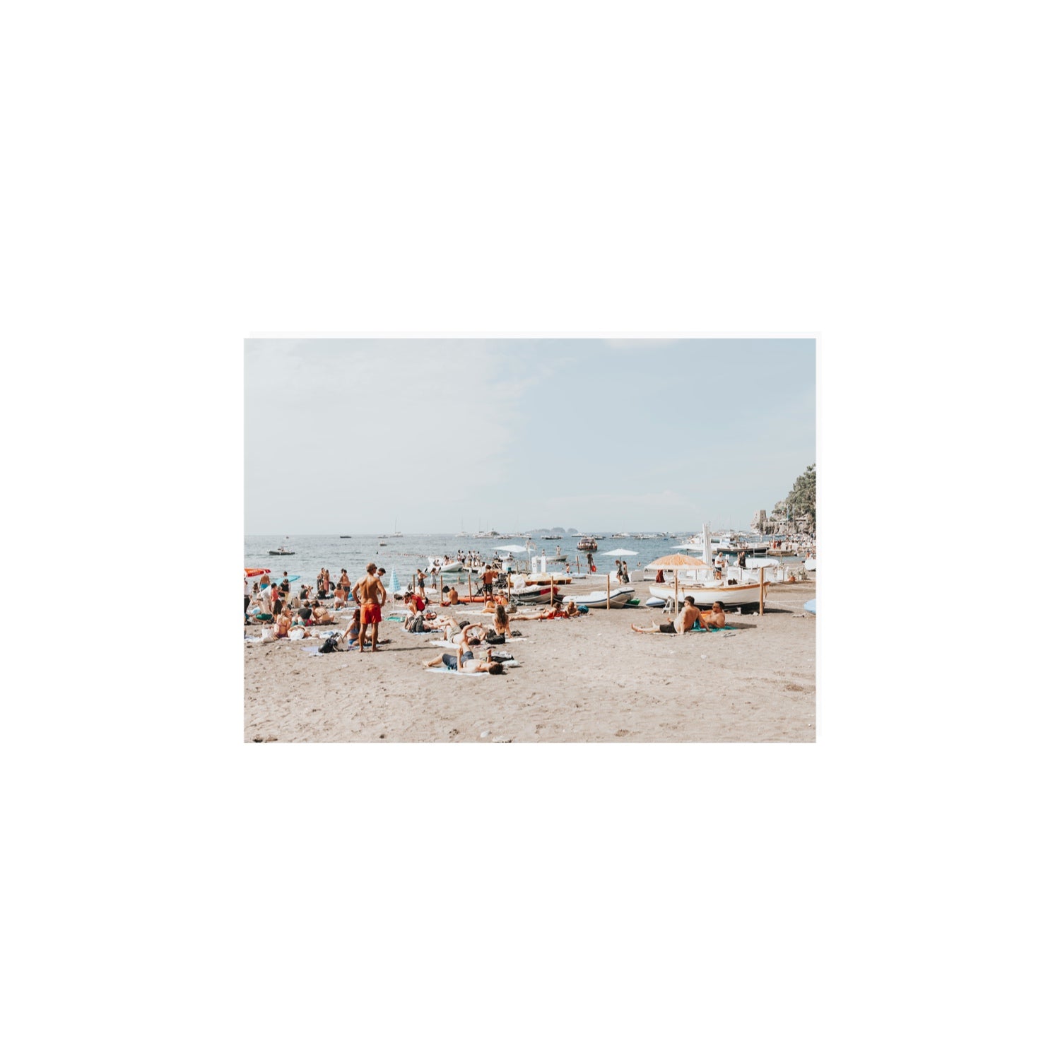 Beachy Vibes fine art print, Positano, Italy, A4 · 29.7 x 21 cm, Unframed, Fine Art Print