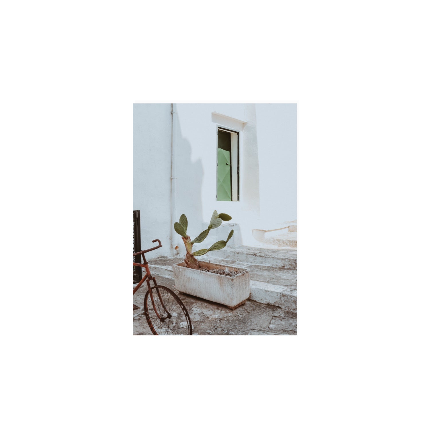 Simple Harmony Puglia Mediterranean wall art A4, 29.7 x 21 cm unframed fine art print
