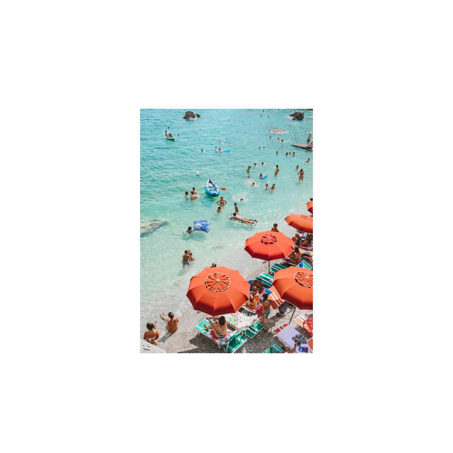 Easy Street Capri Italian beach wall art A4, 29.7 x 21 cm unframed fine art print