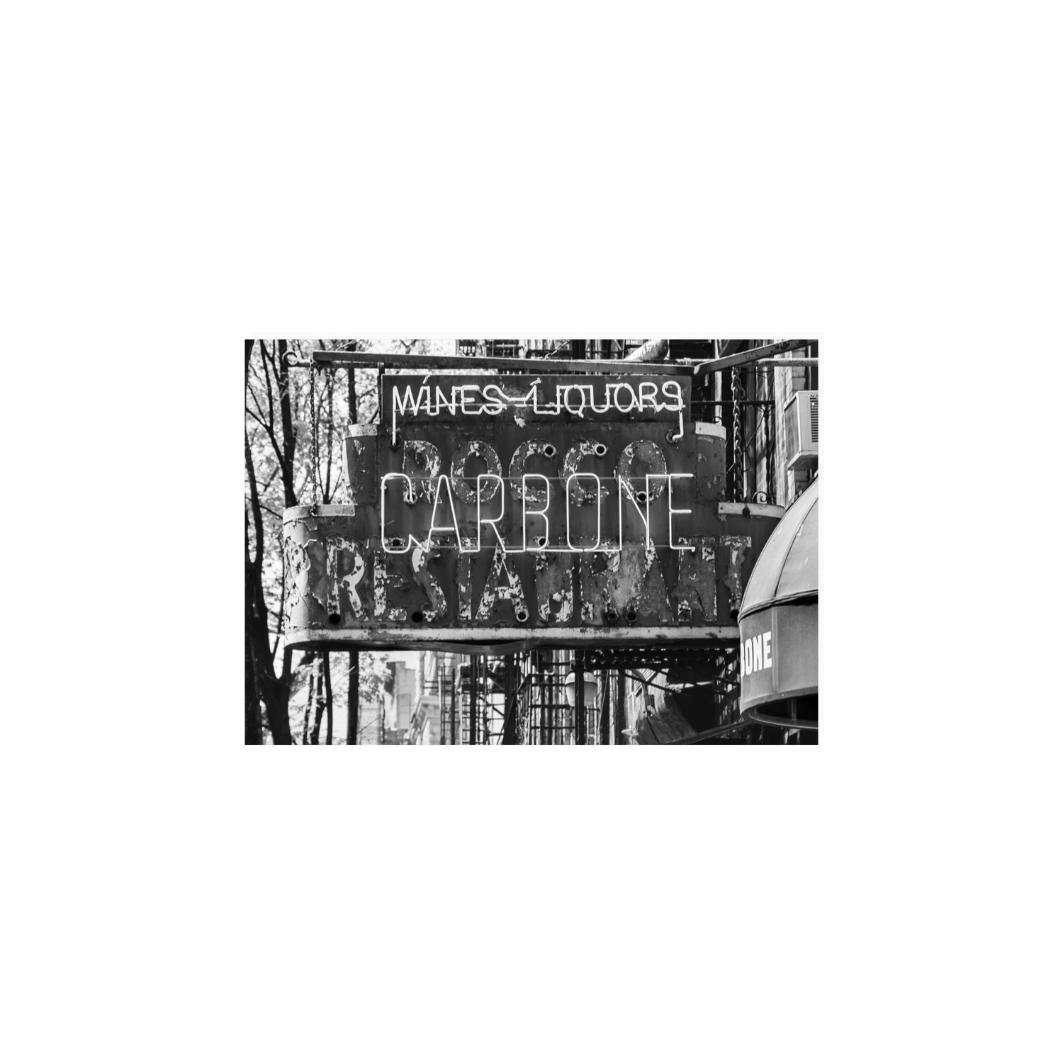 Thompson Street New York NYC Black & White wall art A4, 29.7 x 21 cm unframed fine art print