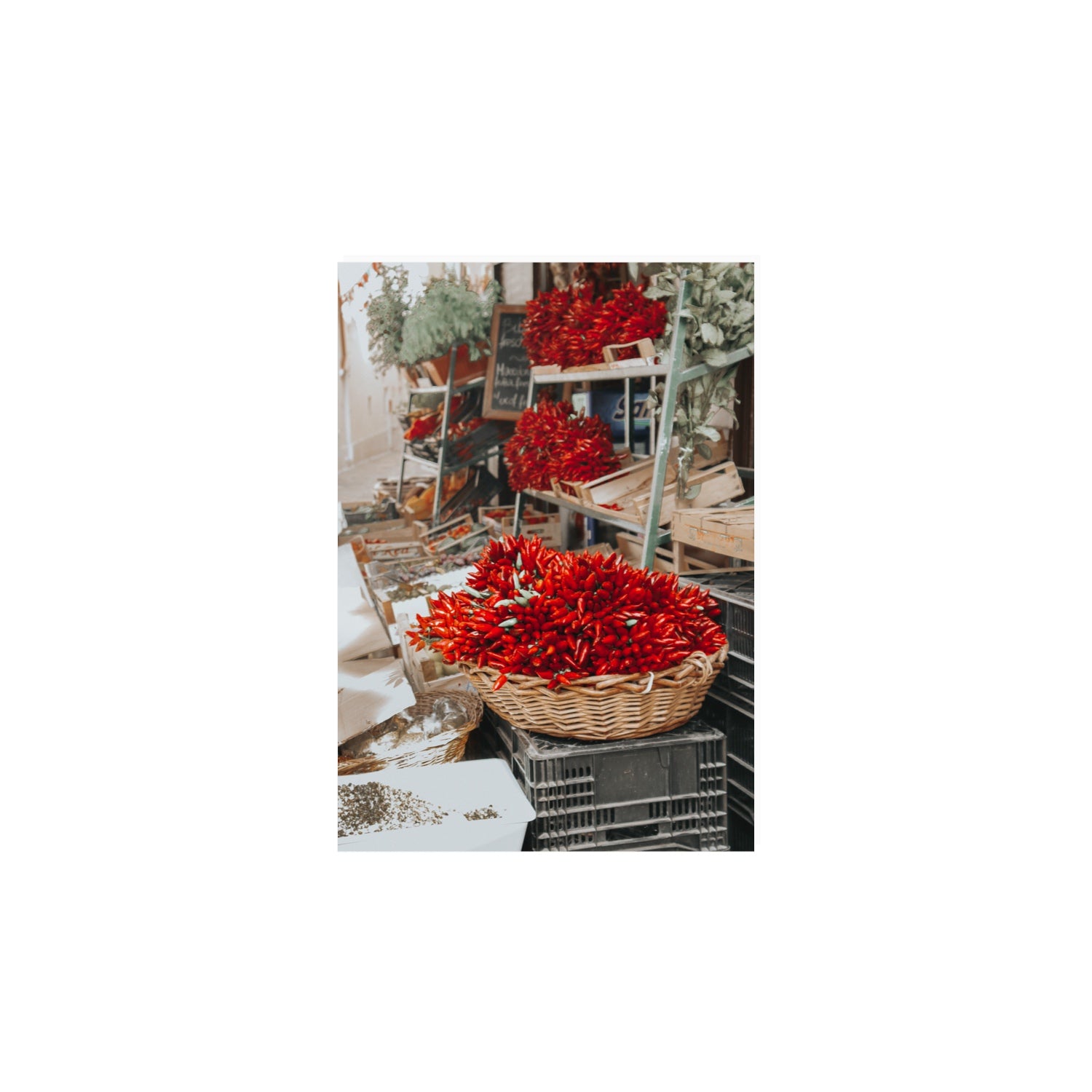 Fiery Cluster Puglia Italian wall art A4, 29.7 x 21 cm unframed fine art print