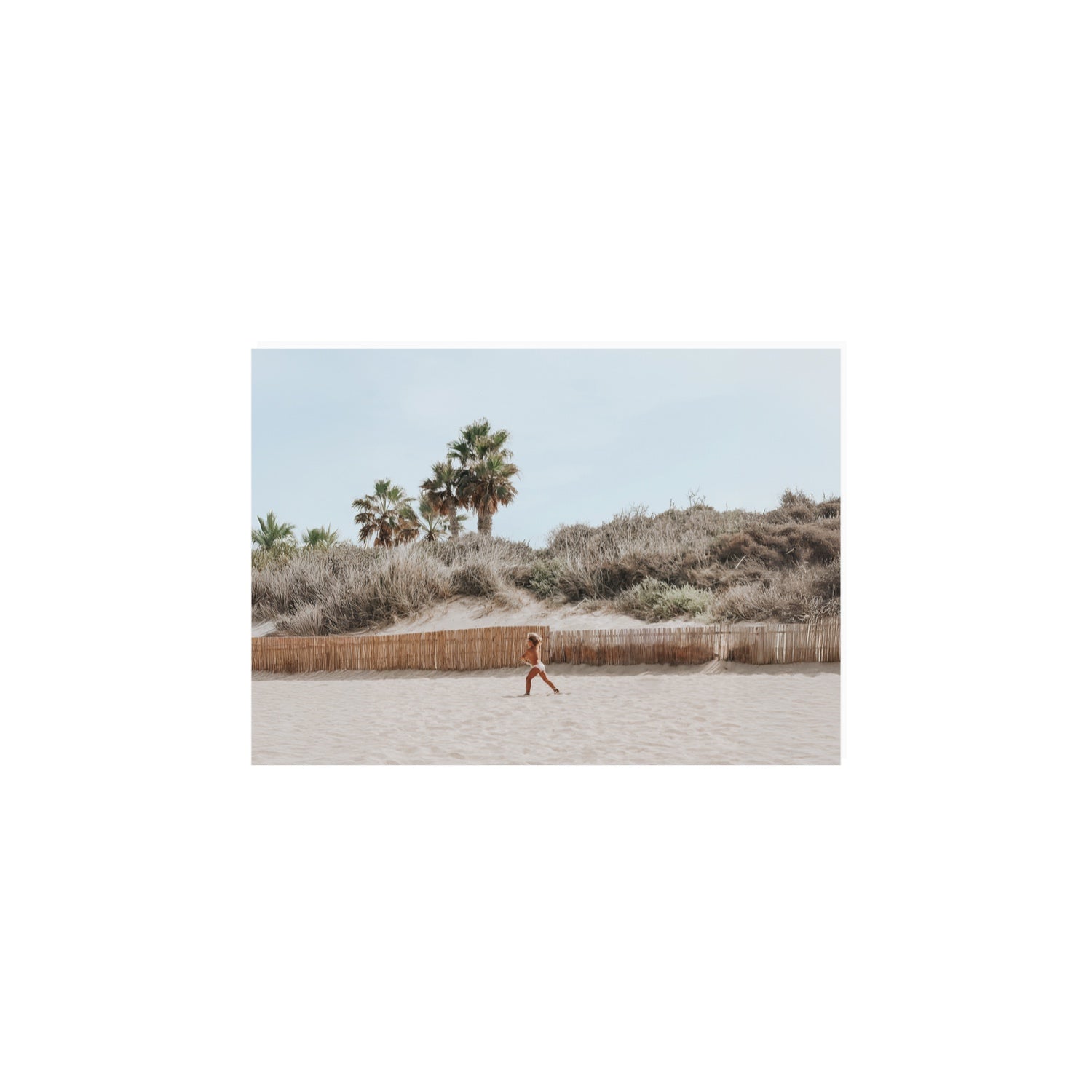 Ragazza Da Spiaggia Puglia beach Italian fine art print A4, 29.7 x 21 cm unframed fine art print
