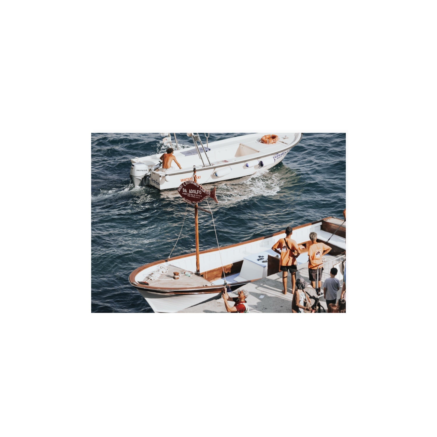 Water Taxi Positano wall art A3, 42 x 29.7 cm unframed fine art print