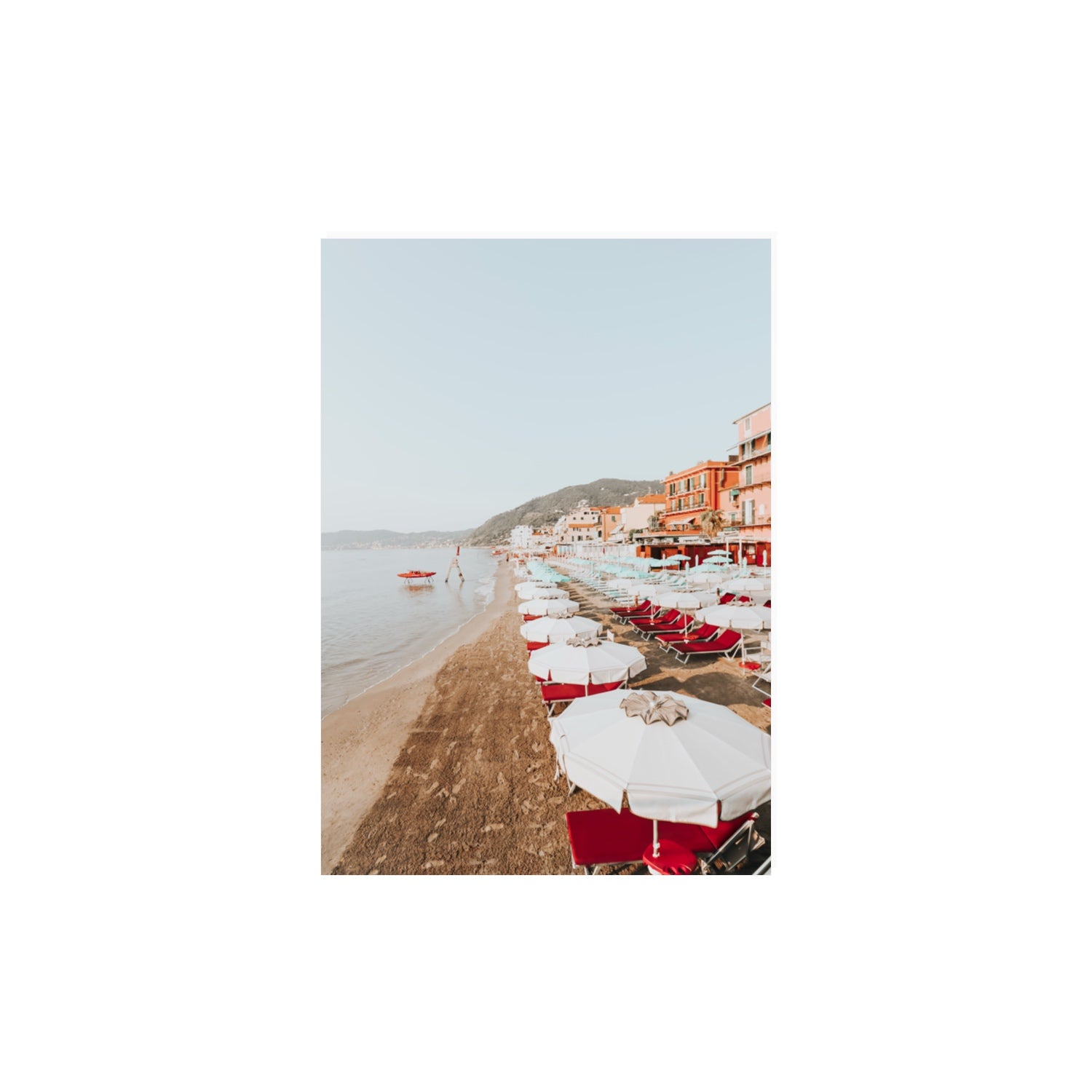 Italian Riviera fine art print, Alassio, Italy, coastal scenes artwork, A3 · 42 x 29.7 cm, Unframed, Fine Art Print