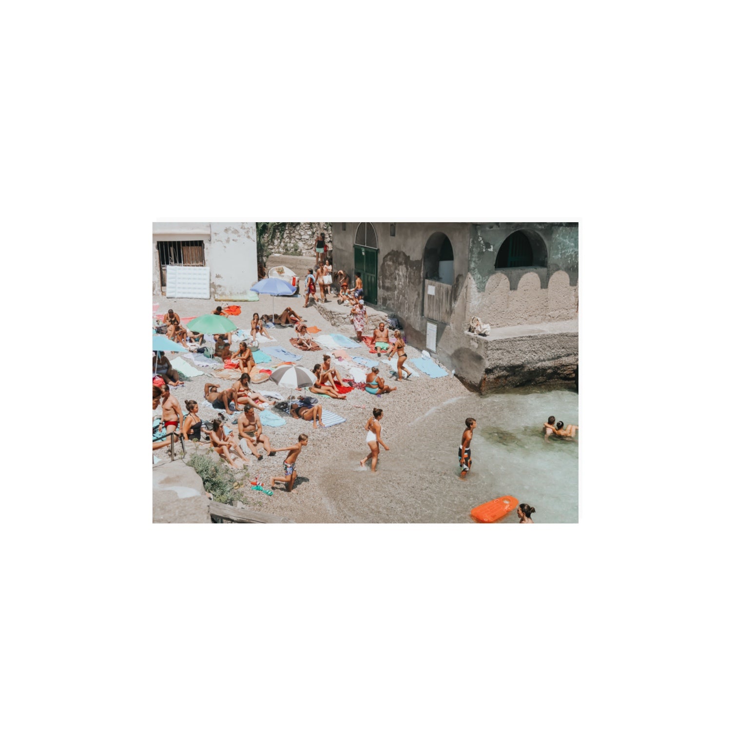 Heatwave Capri beach coastal wall art A3, 42 x 29.7 cm unframed fine art print