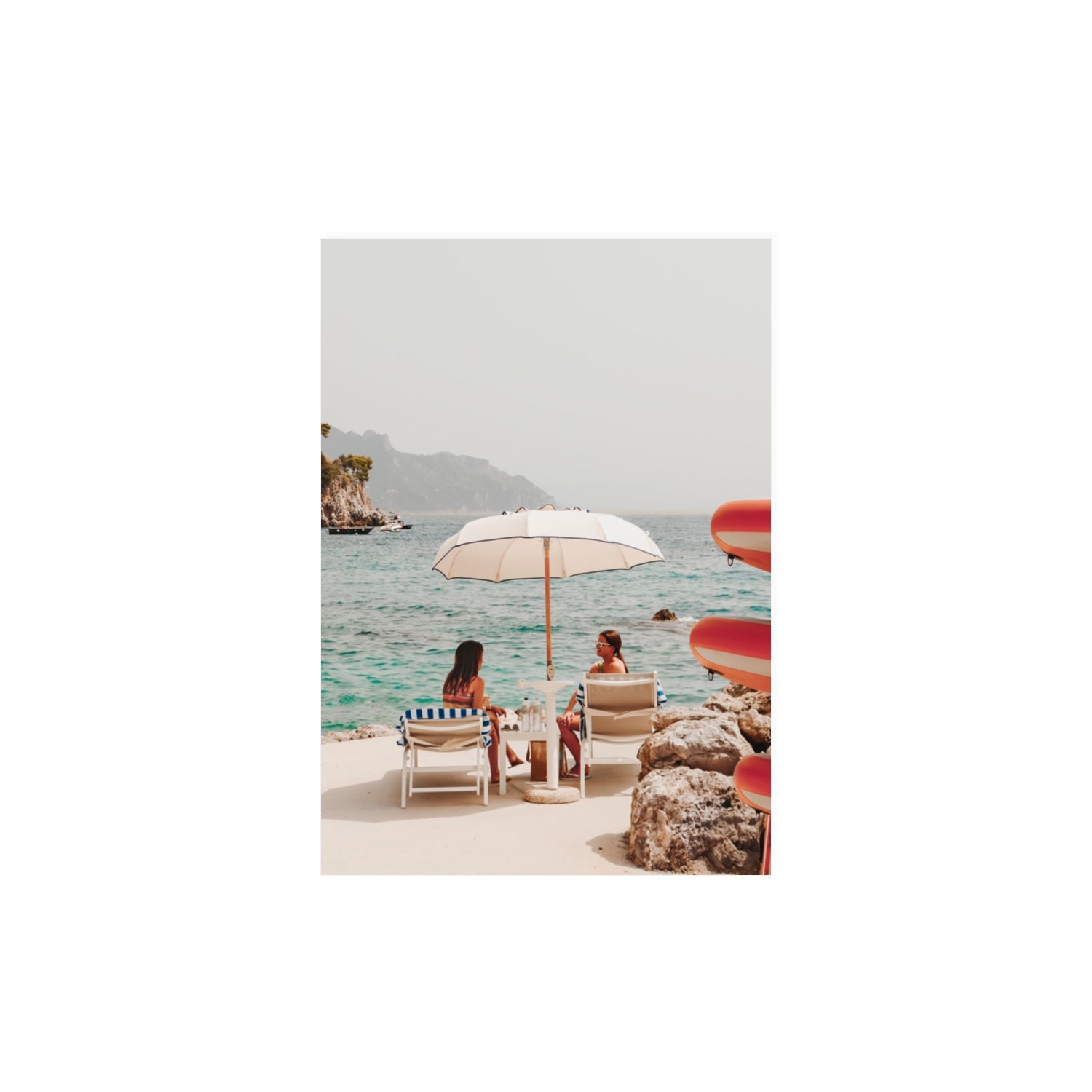 Salty Banter Amalfi Mediterranean wall art A3, 42 x 29.7 cm unframed fine art print
