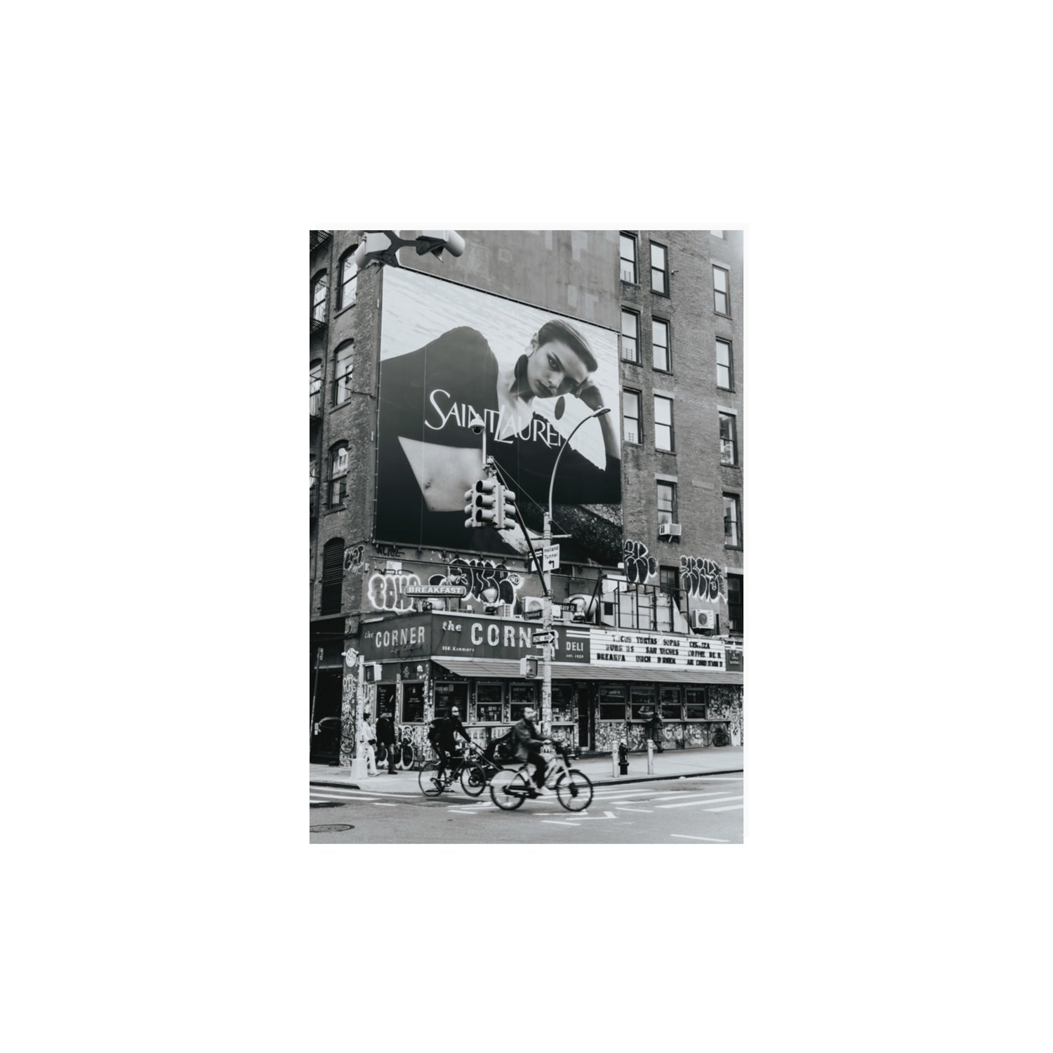 Runway To Rooftops New York NYC Black & White wall art A3, 42 x 29.7 cm unframed fine art print
