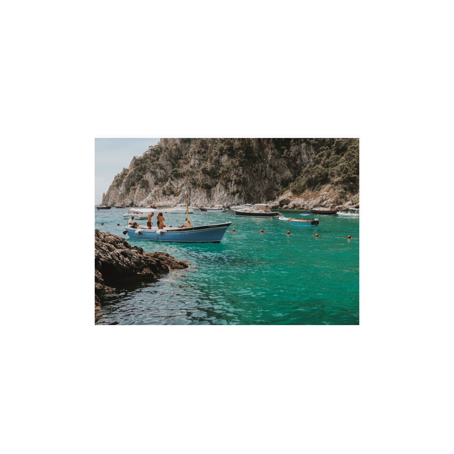 Cozy Cove Capri coastal Mediterranean wall art A3, 42 x 29.7 cm unframed fine art print