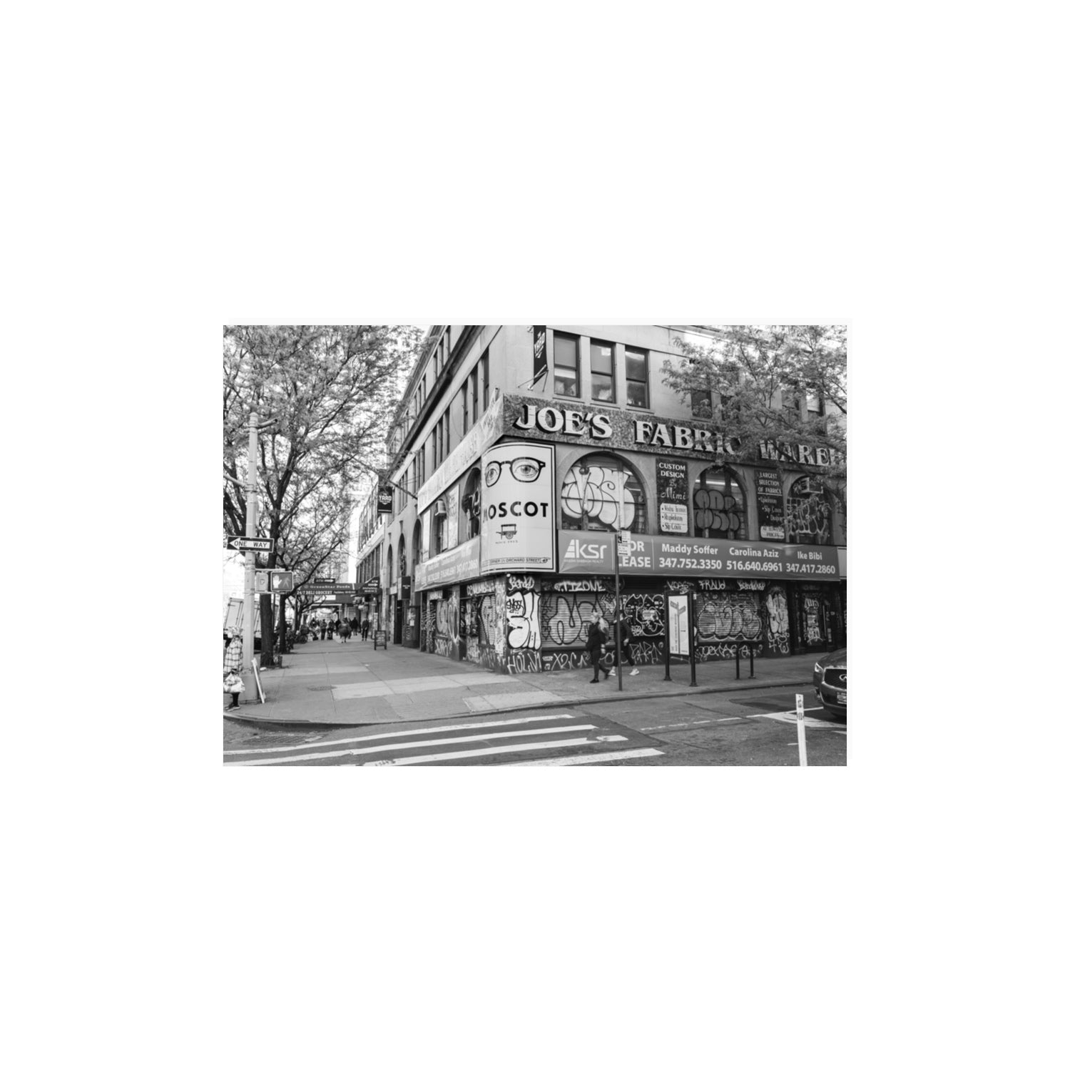 Wall Poetry New York NYC Black & White wall art A3, 42 x 29.7 cm unframed fine art print