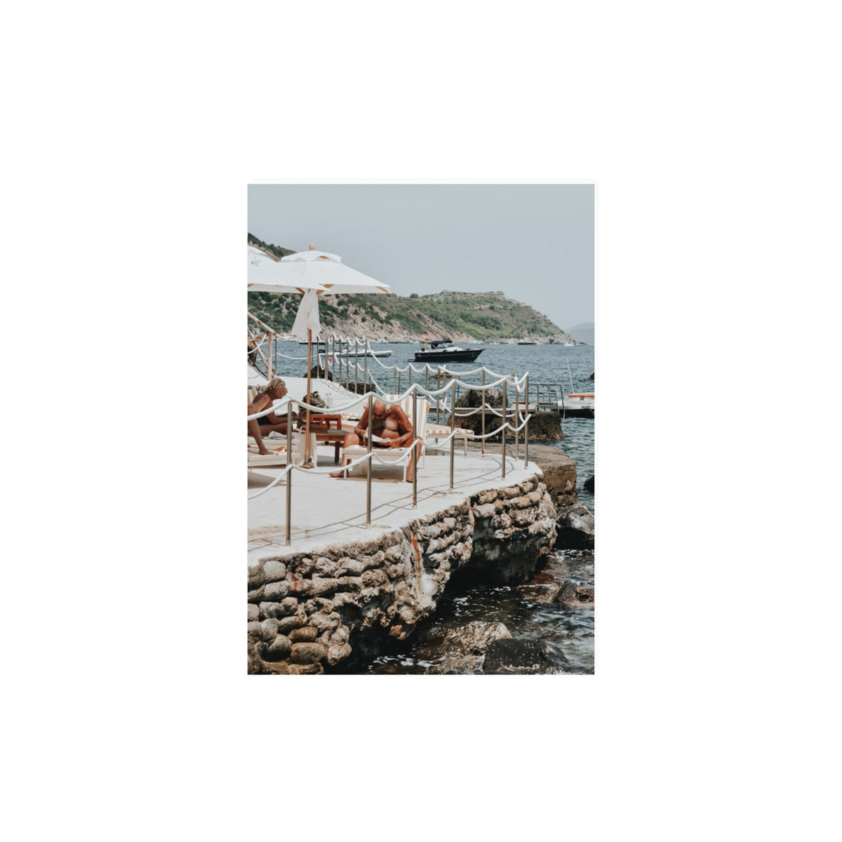 Nonno e Nonna Tuscany coastal Italian wall art A3, 42 x 29.7 cm unframed fine art print