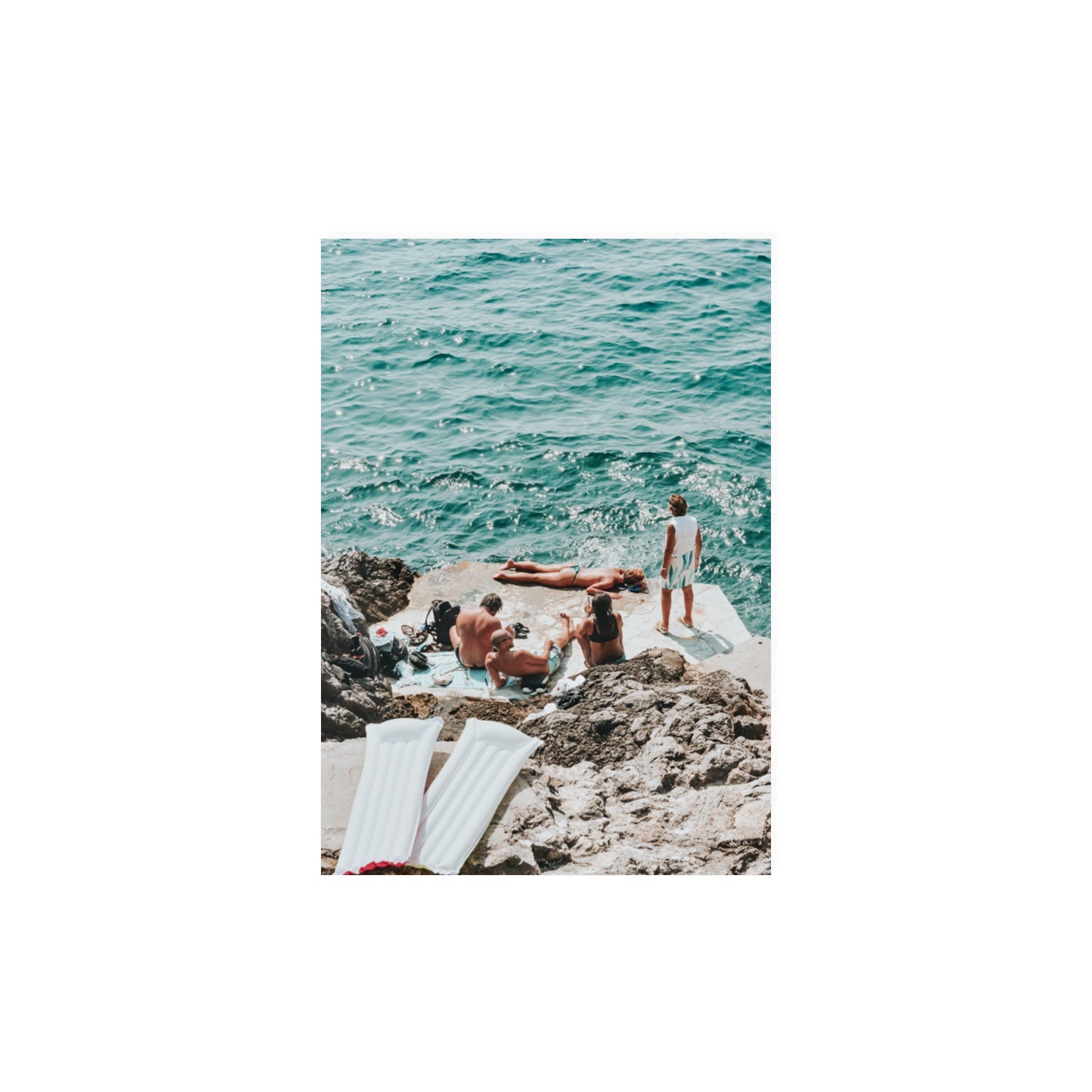 Gli Amici Praiano Amalfi Coast coastal wall art A3, 42 x 29.7 cm unframed fine art print