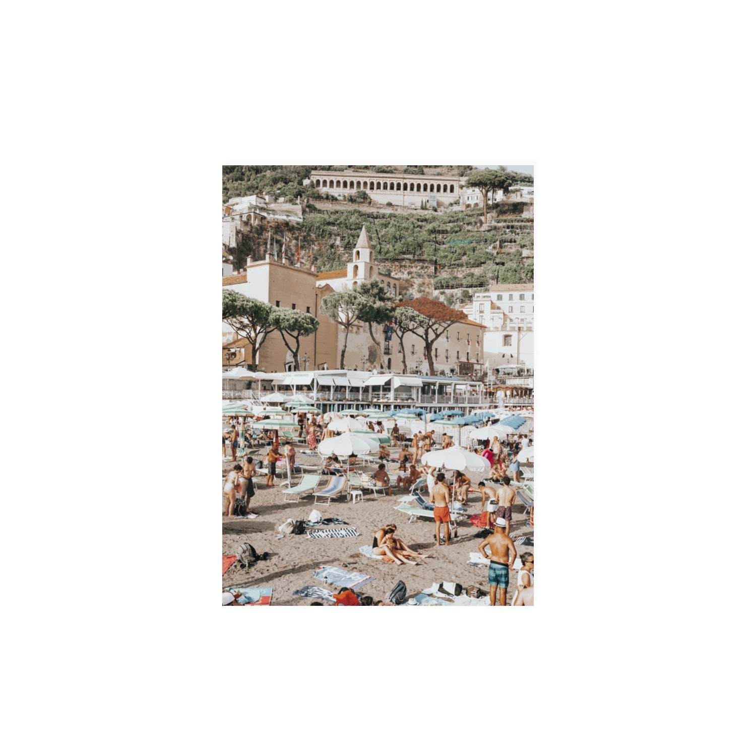 Festa In Spiaggia Amalfi coastal wall art A3, 42 x 29.7 cm unframed fine art print
