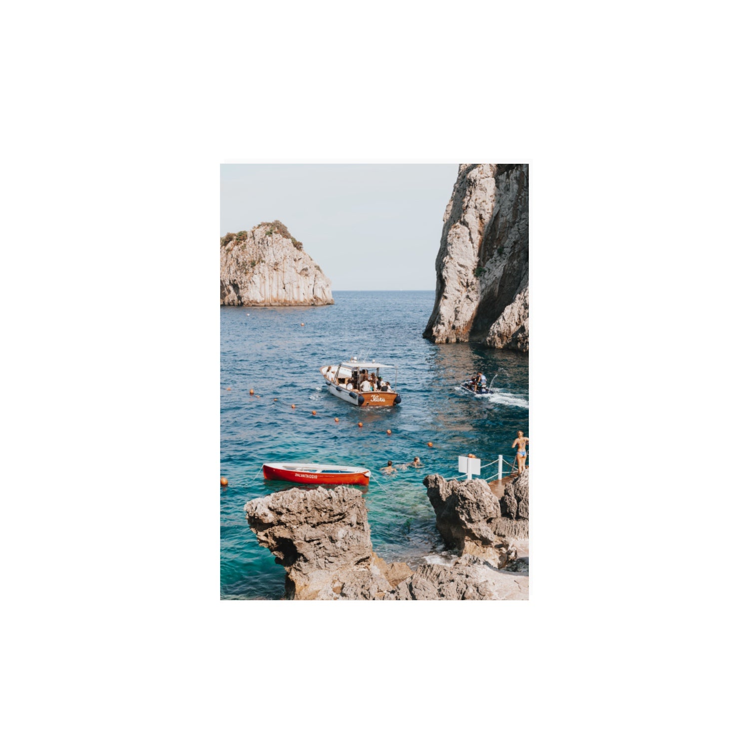 Set Sail Capri Sailboat coastal wall art A3, 42 x 29.7 cm unframed fine art print