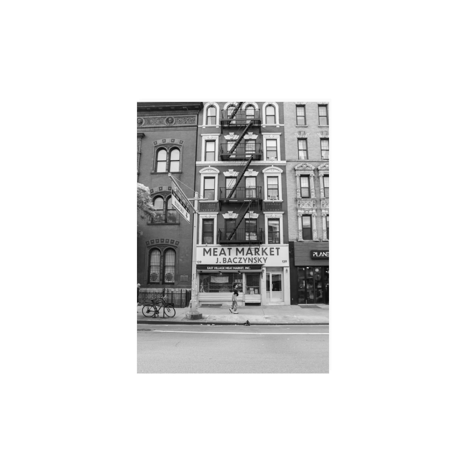 Vertical Village New York NYC Black & White wall art A3, 42 x 29.7 cm unframed fine art print