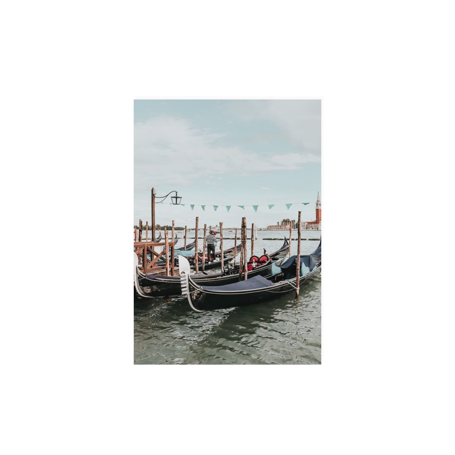 The Gondolier Venice Gondola Italian wall art A3, 42 x 29.7 cm unframed fine art print