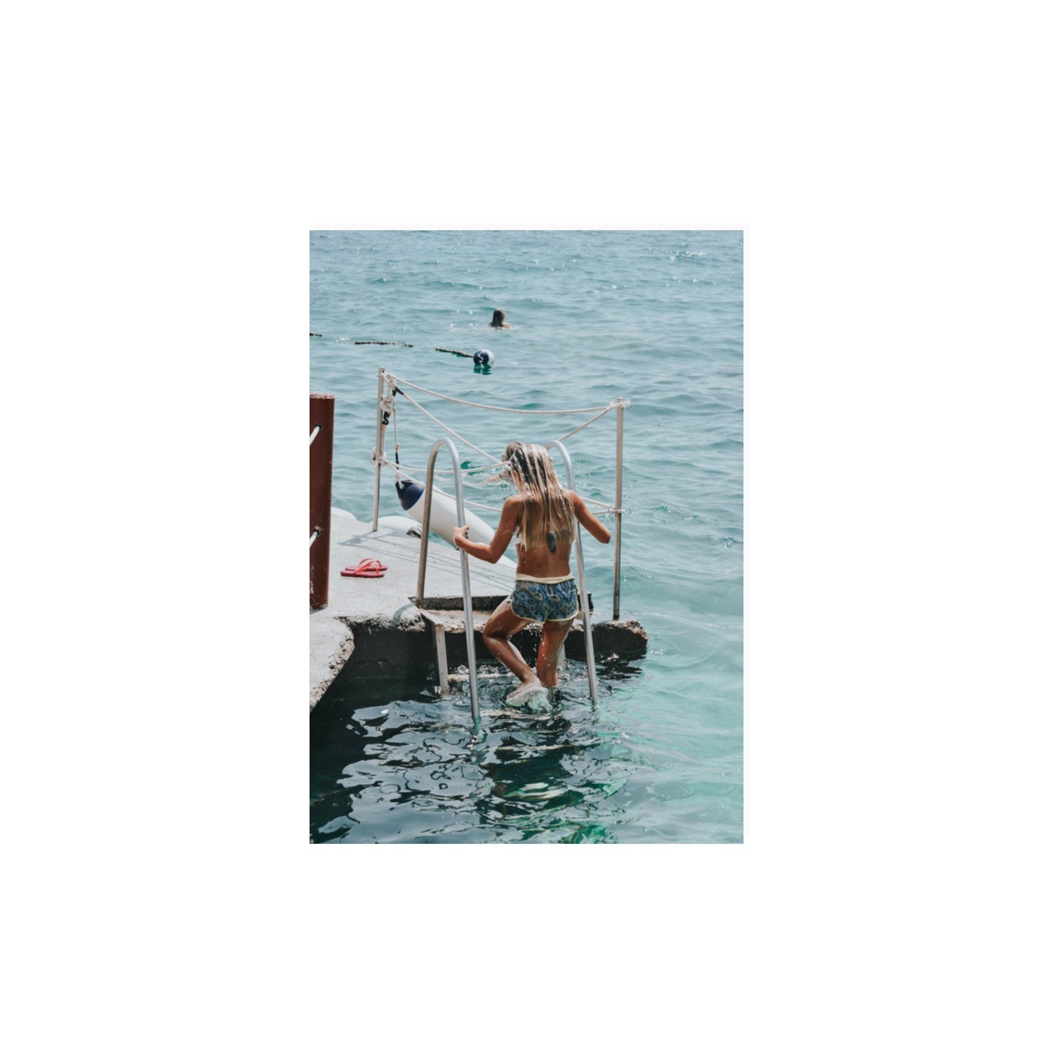 Little Mermaid Capri Mediterranean wall art A3, 42 x 29.7 cm unframed fine art print