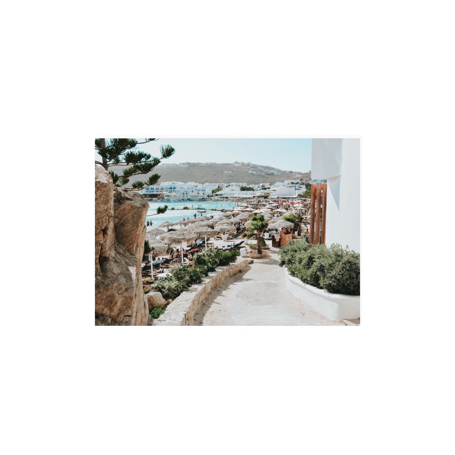 Kalimera Mykonos Greek island wall art A3, 42 x 29.7 cm unframed fine art print