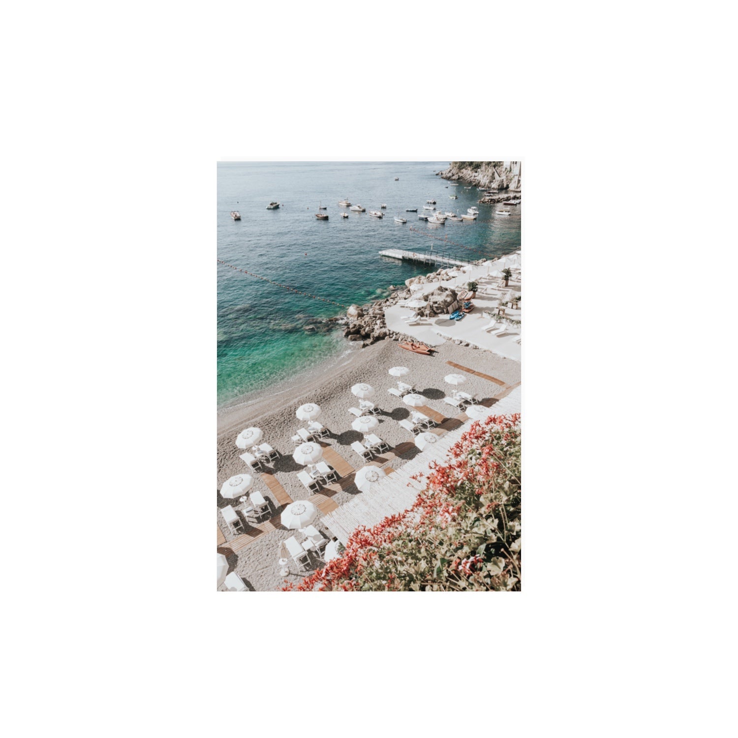 Tranquil Oasis Amalfi coastal wall art A3, 42 x 29.7 cm unframed fine art print