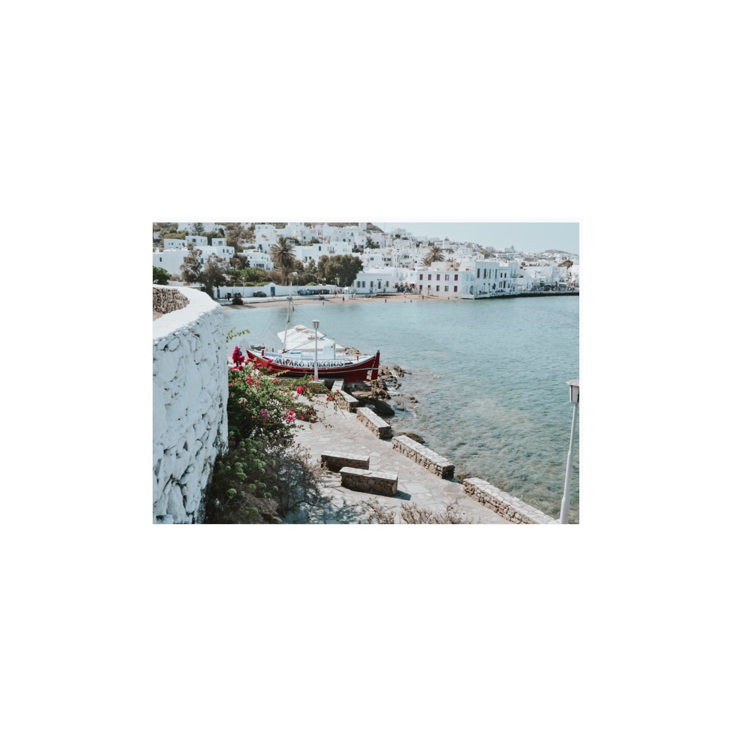 Harika Mykonos Greek island wall art A3, 42 x 29.7 cm unframed fine art print