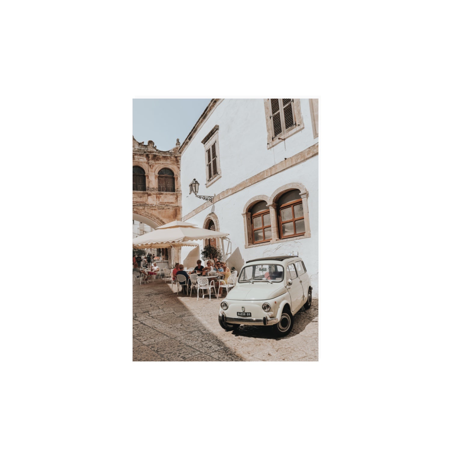 Piazza di Ostuni Puglia Italian wall art A3, 42 x 29.7 cm unframed fine art print
