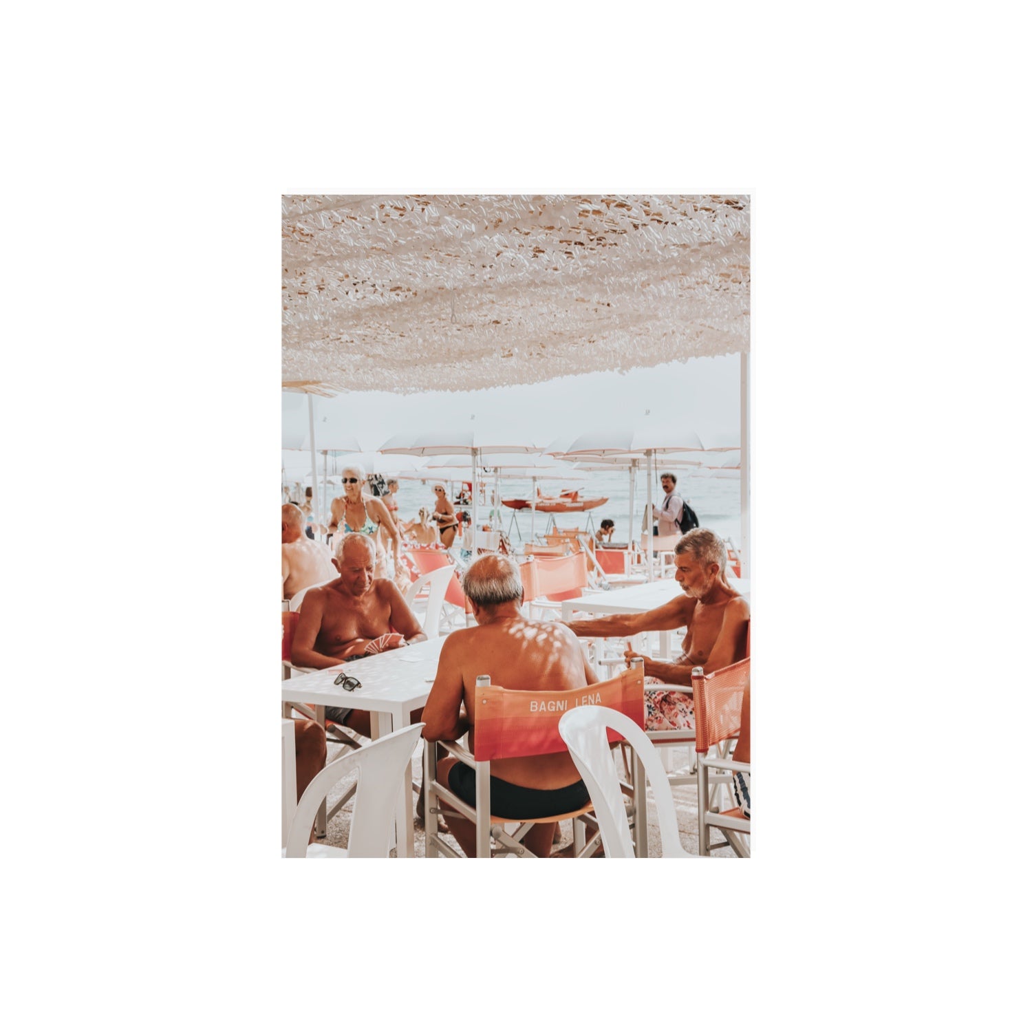 The Players fine art print, Alassio, Italy, A2 · 59.4 x 42 cm, Unframed, Fine Art Print