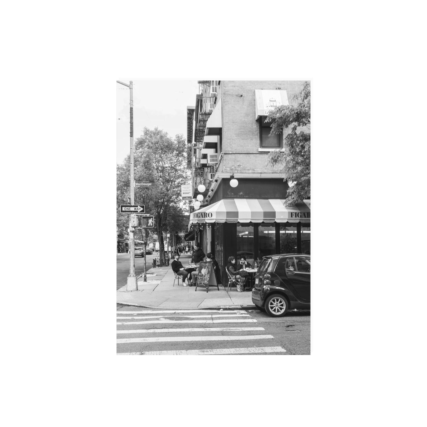 Figaro New York NYC Black & White wall art A2, 59.4 x 42 cm unframed fine art print