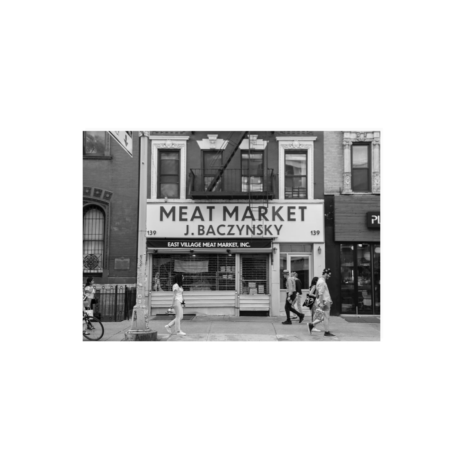 Meat District New York NYC Black & White wall art A2, 59.4 x 42 cm unframed fine art print