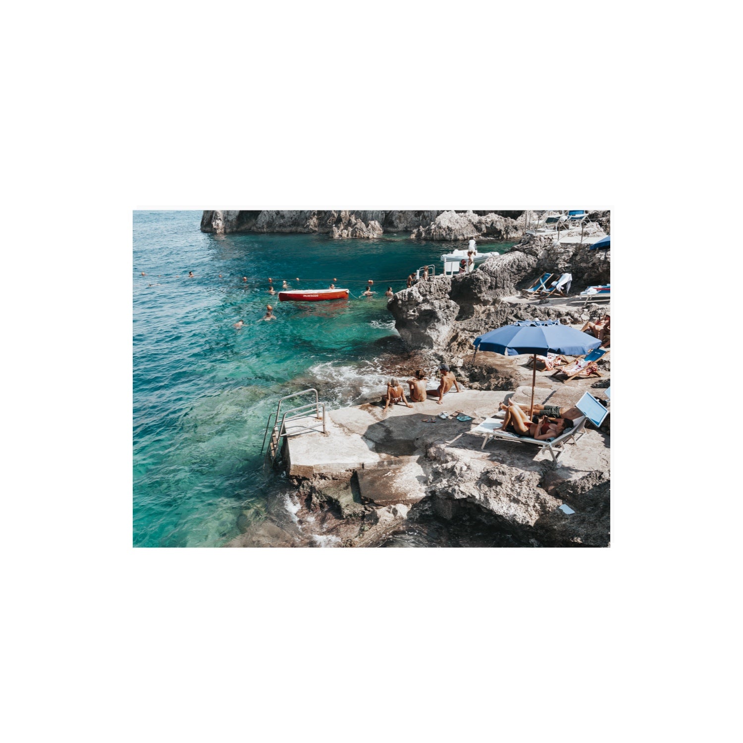 Serenity By The Sea Capri Mediterranean wall art A2, 59.4 x 42 cm unframed fine art print