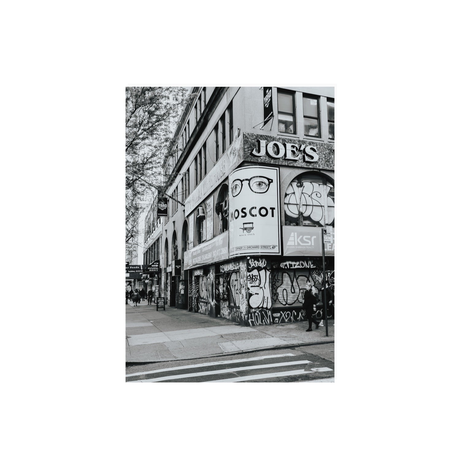 Lower East Side Murals New York NYC Black & White wall art A2, 59.4 x 42 cm unframed fine art print