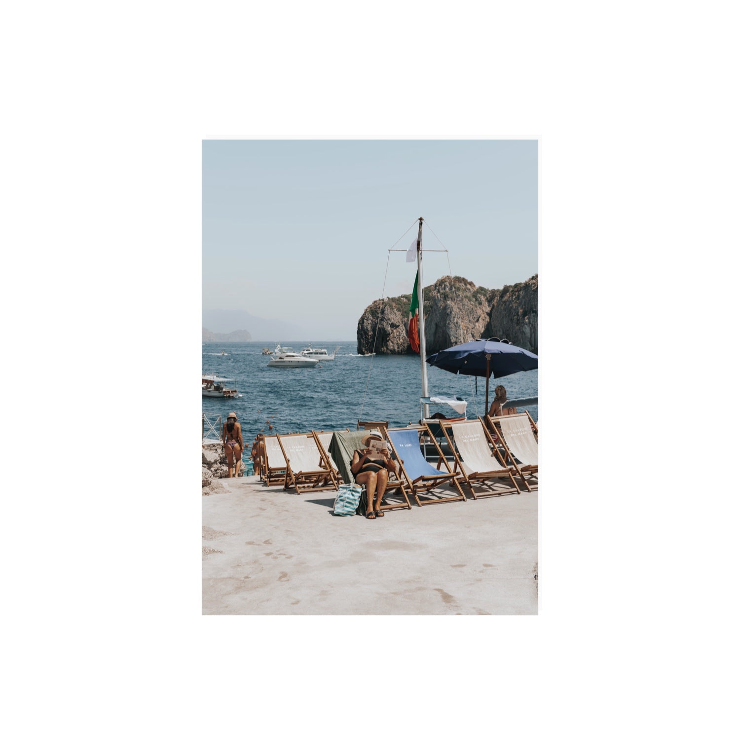 Vintage Sun Goddess fine art print, Capri, Italy, A2 · 59.4 x 42 cm, Unframed, Fine Art Print