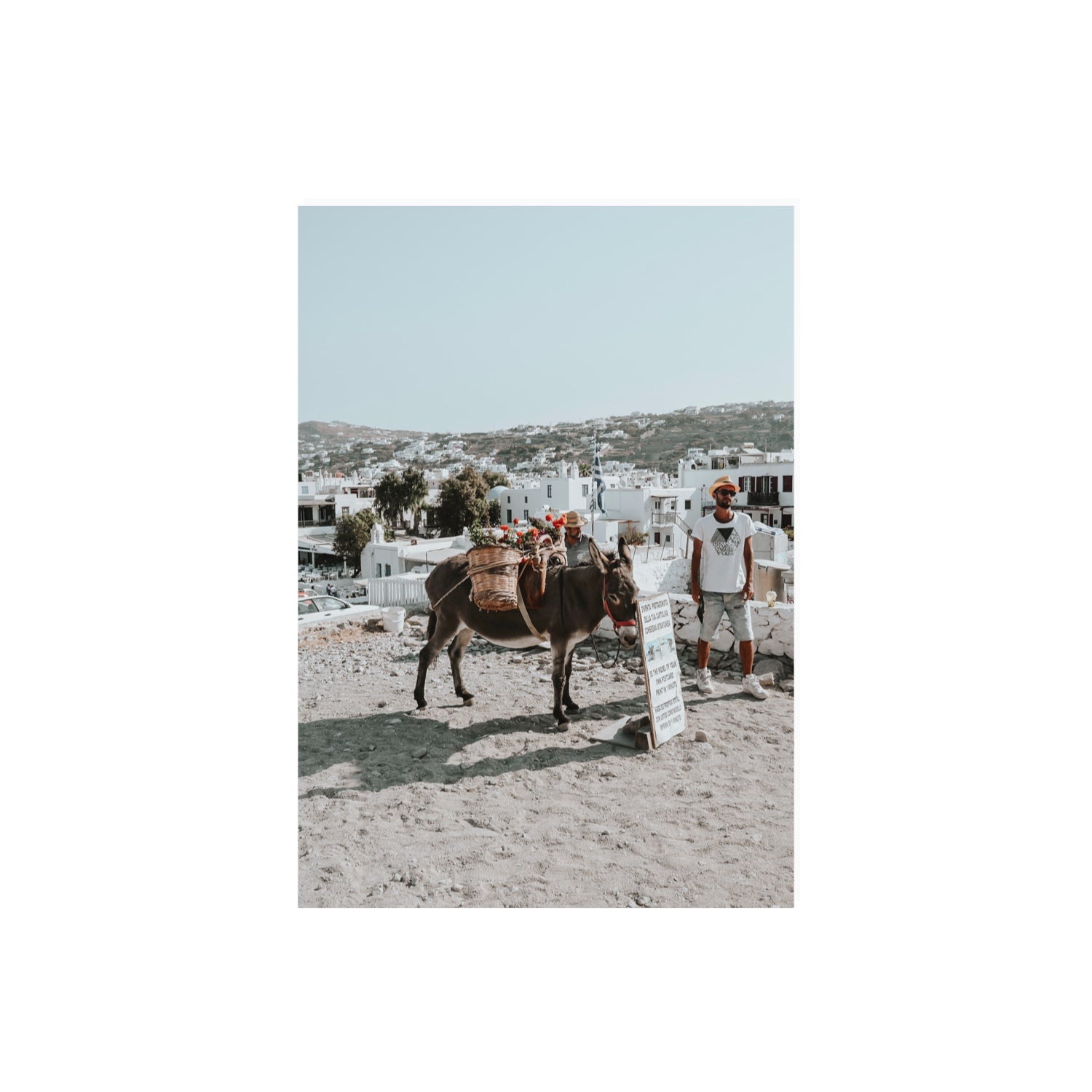 Let The Journey Begin Mykonos Greek island wall art A2, 59.4 x 42 cm unframed fine art print