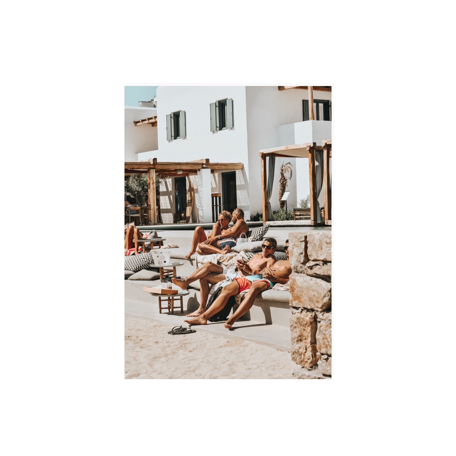 Style That Sizzles Mykonos Greek island wall art A2, 59.4 x 42 cm unframed fine art print