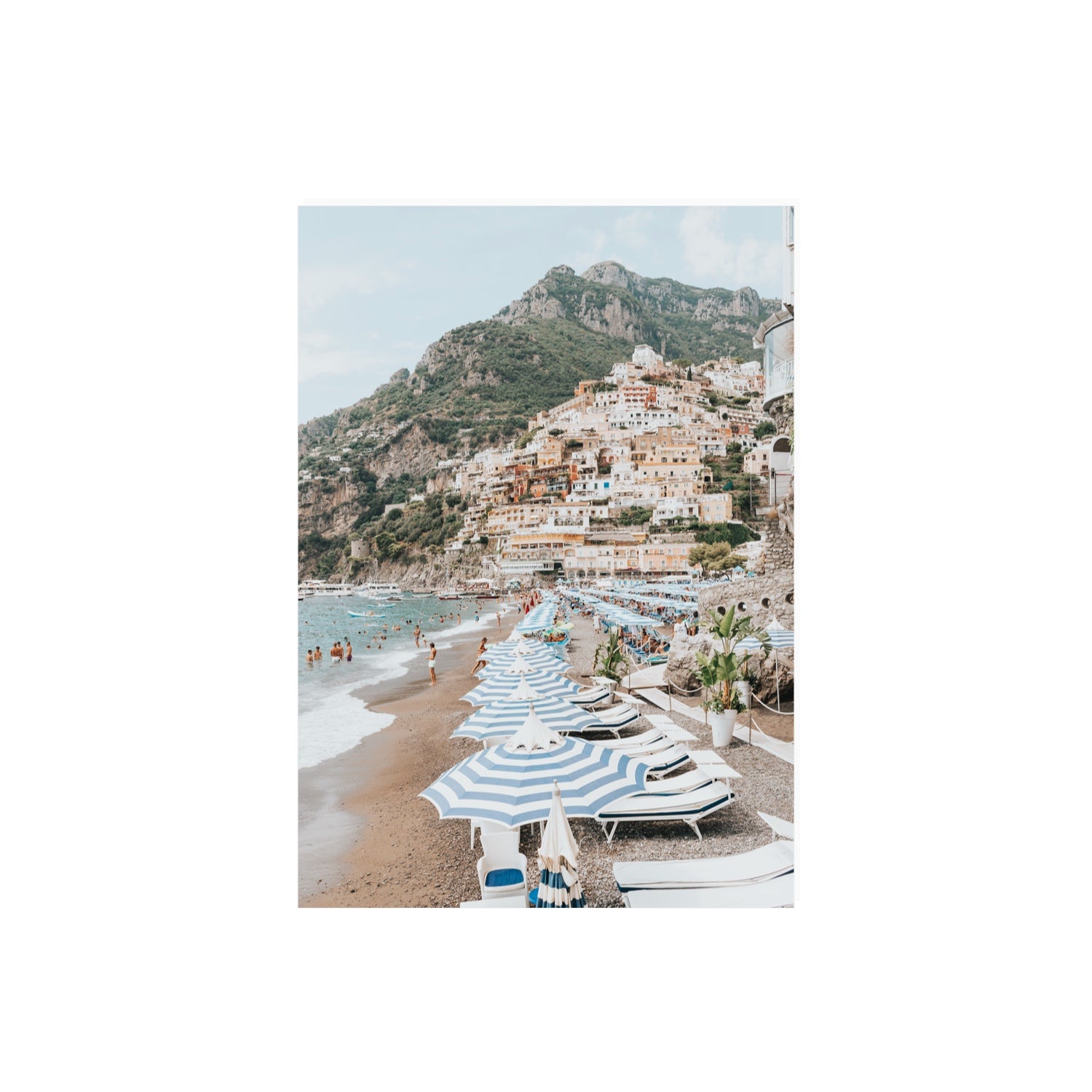 The Cliffside Village Positano Italian decor wall art A2, 59.4 x 42 cm unframed fine art print