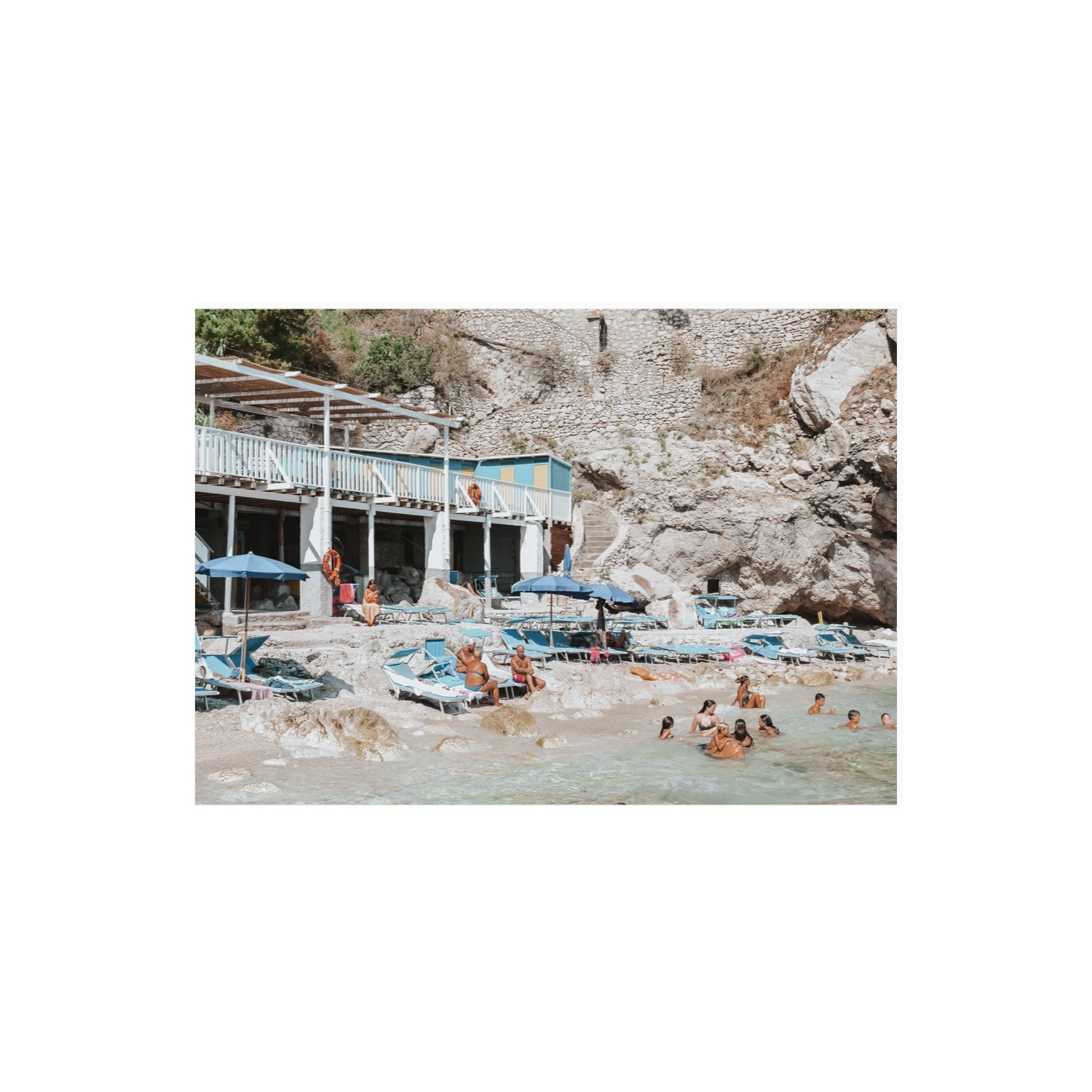Beachside Bronze fine art print, Capri, Italy, A2 · 59.4 x 42 cm, Unframed, Fine Art Print