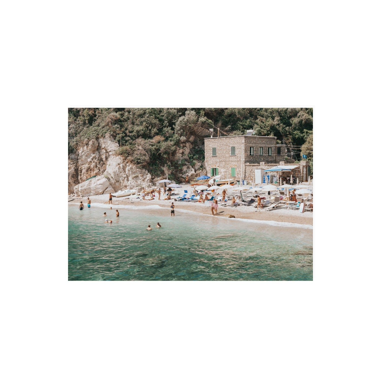 Secluded Sanctuary Nerano Italian Mediterranean decor wall art A2, 59.4 x 42 cm unframed fine art print