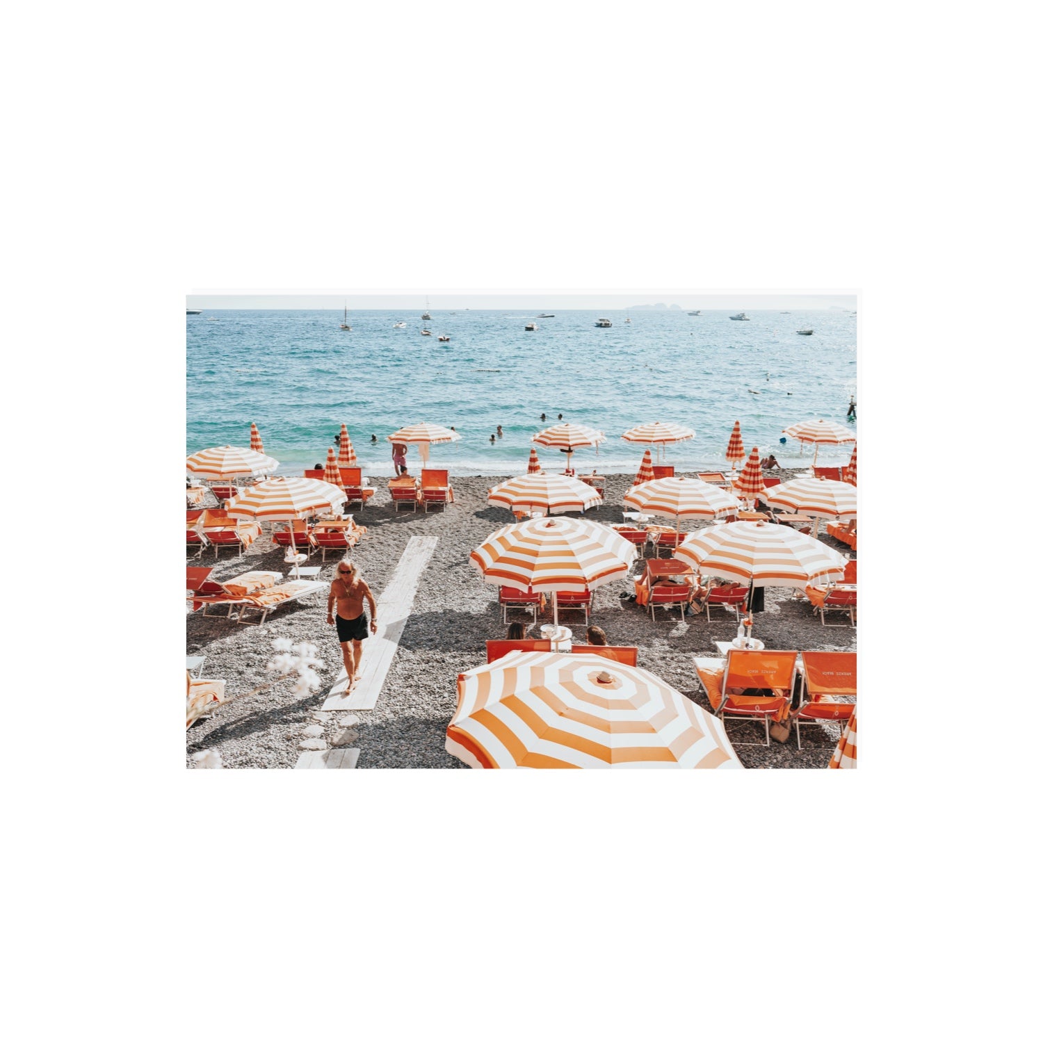 Shoreline Strut Positano wall art A2, 59.4 x 42 cm unframed fine art print