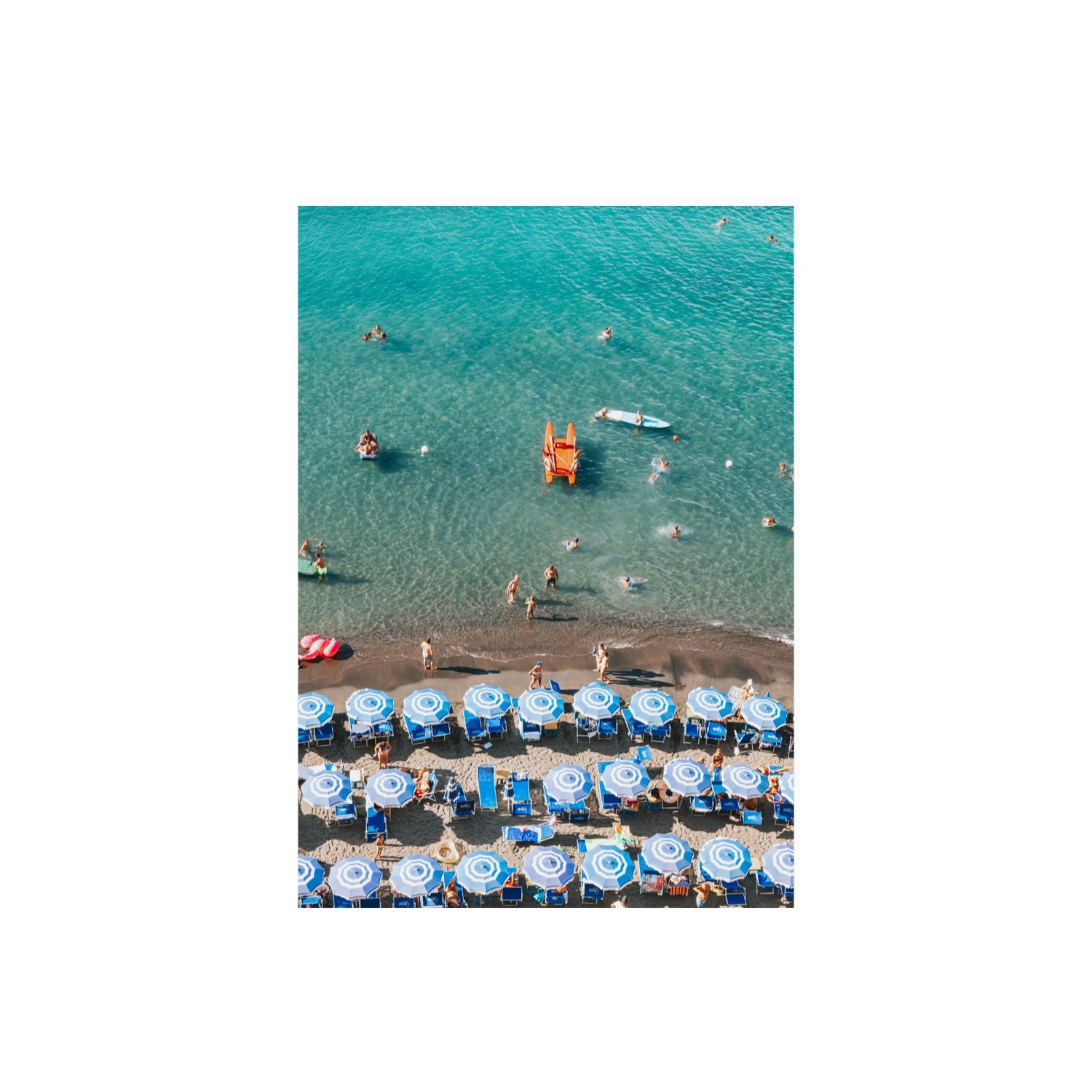 Aquamarine Oasis Sorrento Italian coastal wall art A2, 59.4 x 42 cm unframed fine art print