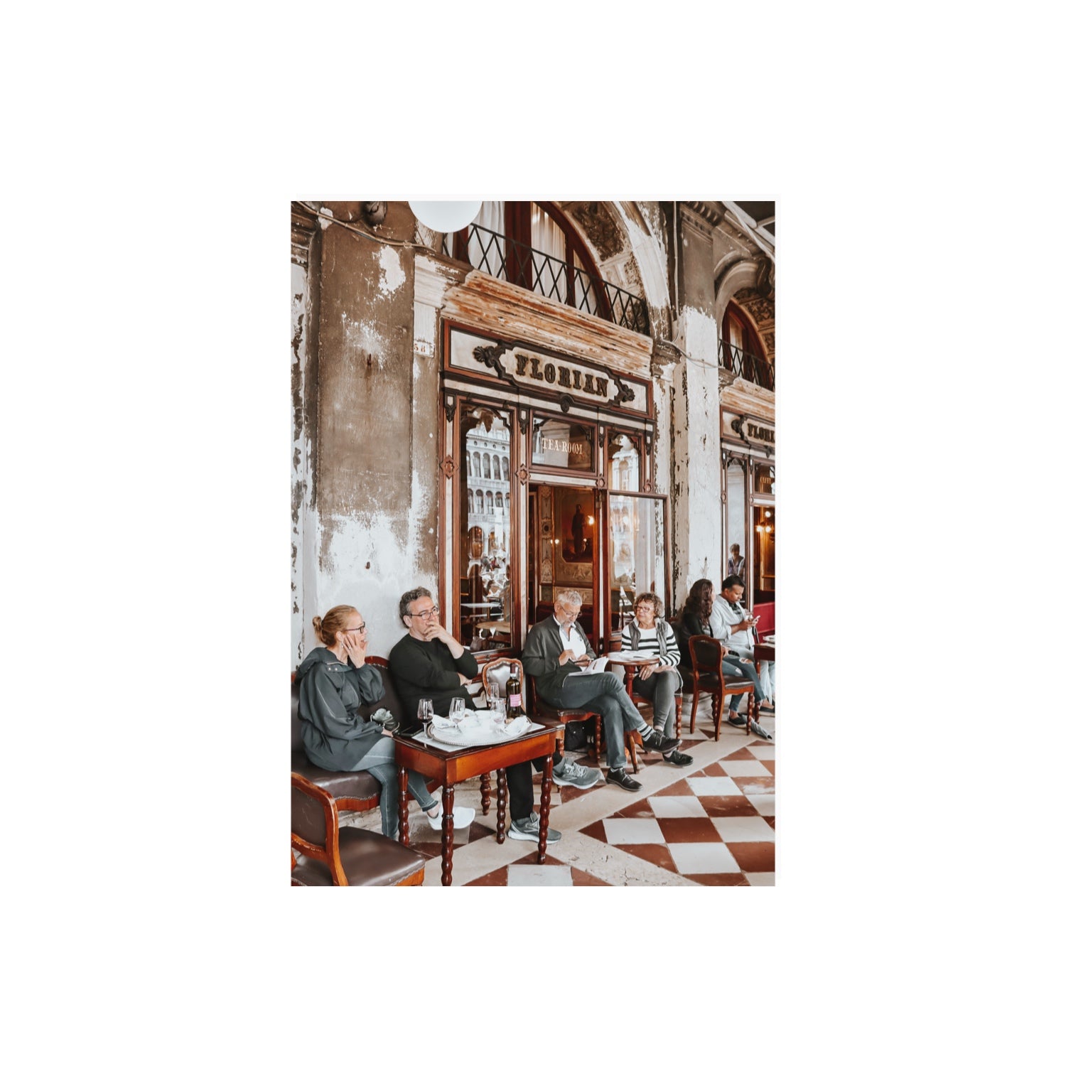 Tea Room Venice Italian wall art A2, 59.4 x 42 cm unframed fine art print