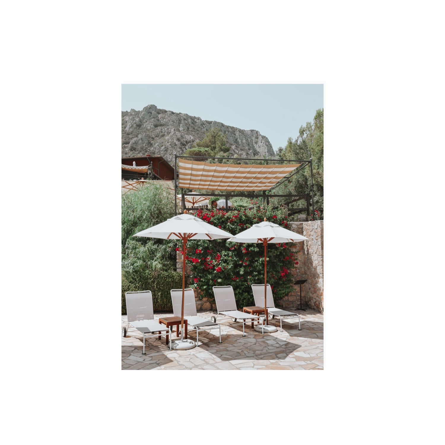 Shades of Leisure Tuscany coastal Italian wall art A2, 59.4 x 42 cm unframed fine art print