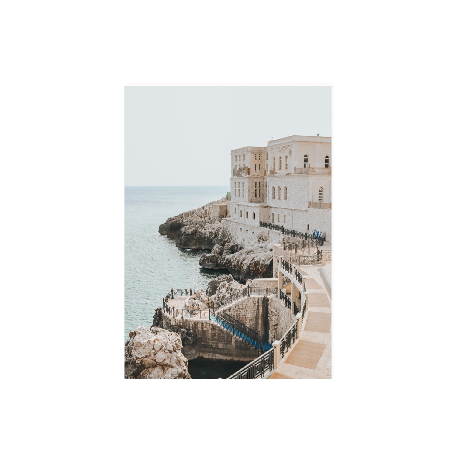 Santa Cesarea Puglia Italian coastal wall art A2, 59.4 x 42 cm unframed fine art print