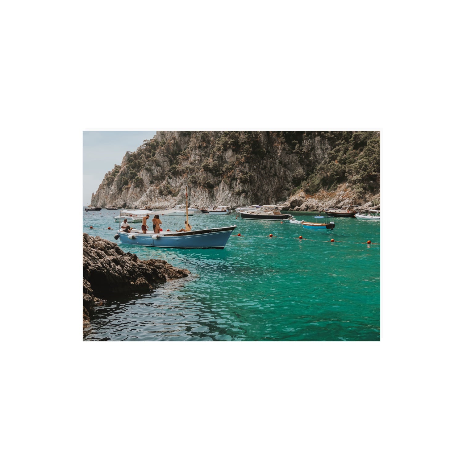 Cozy Cove Capri coastal Mediterranean wall art A2, 59.4 x 42 cm unframed fine art print