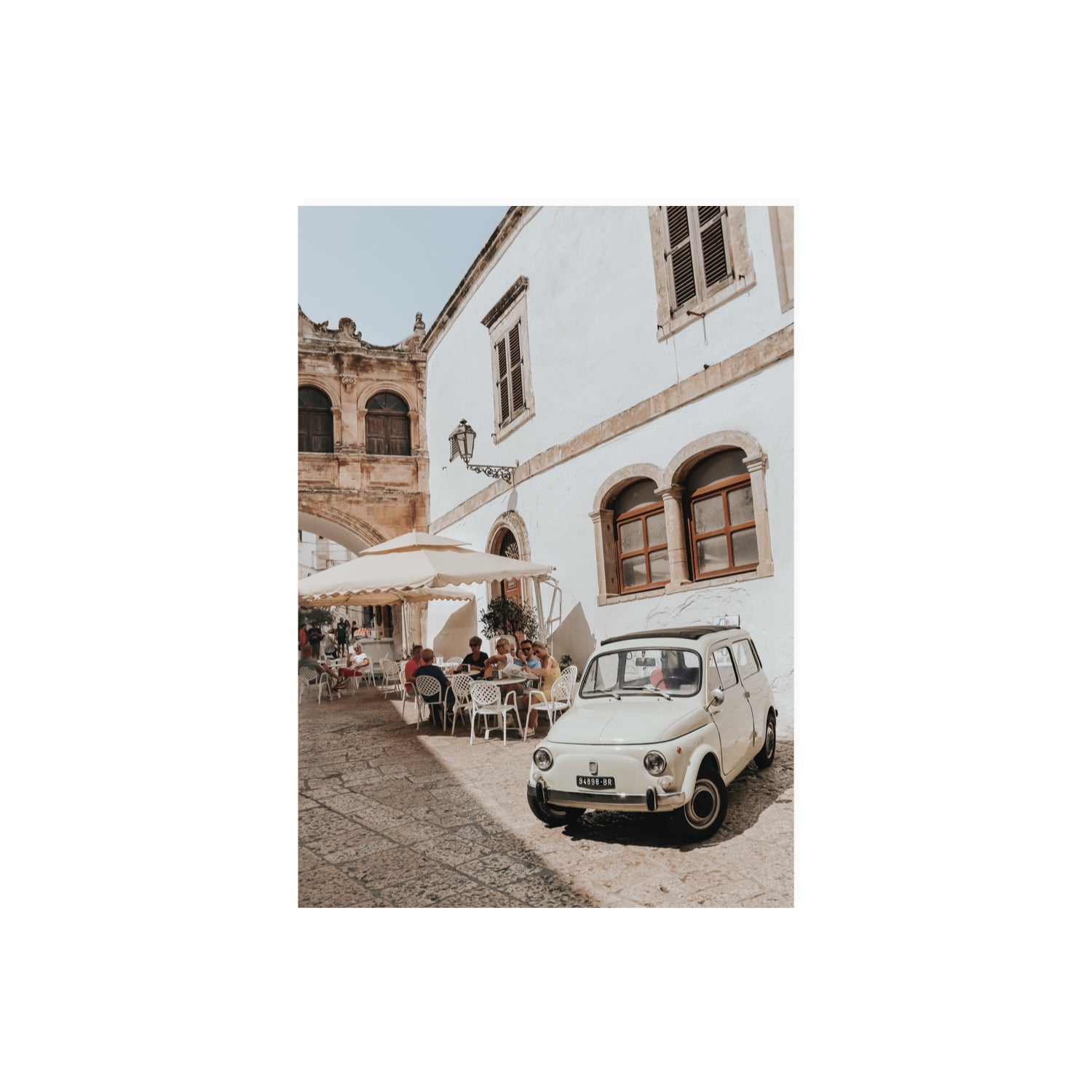Piazza di Ostuni Puglia Italian wall art A2, 59.4 x 42 cm unframed fine art print